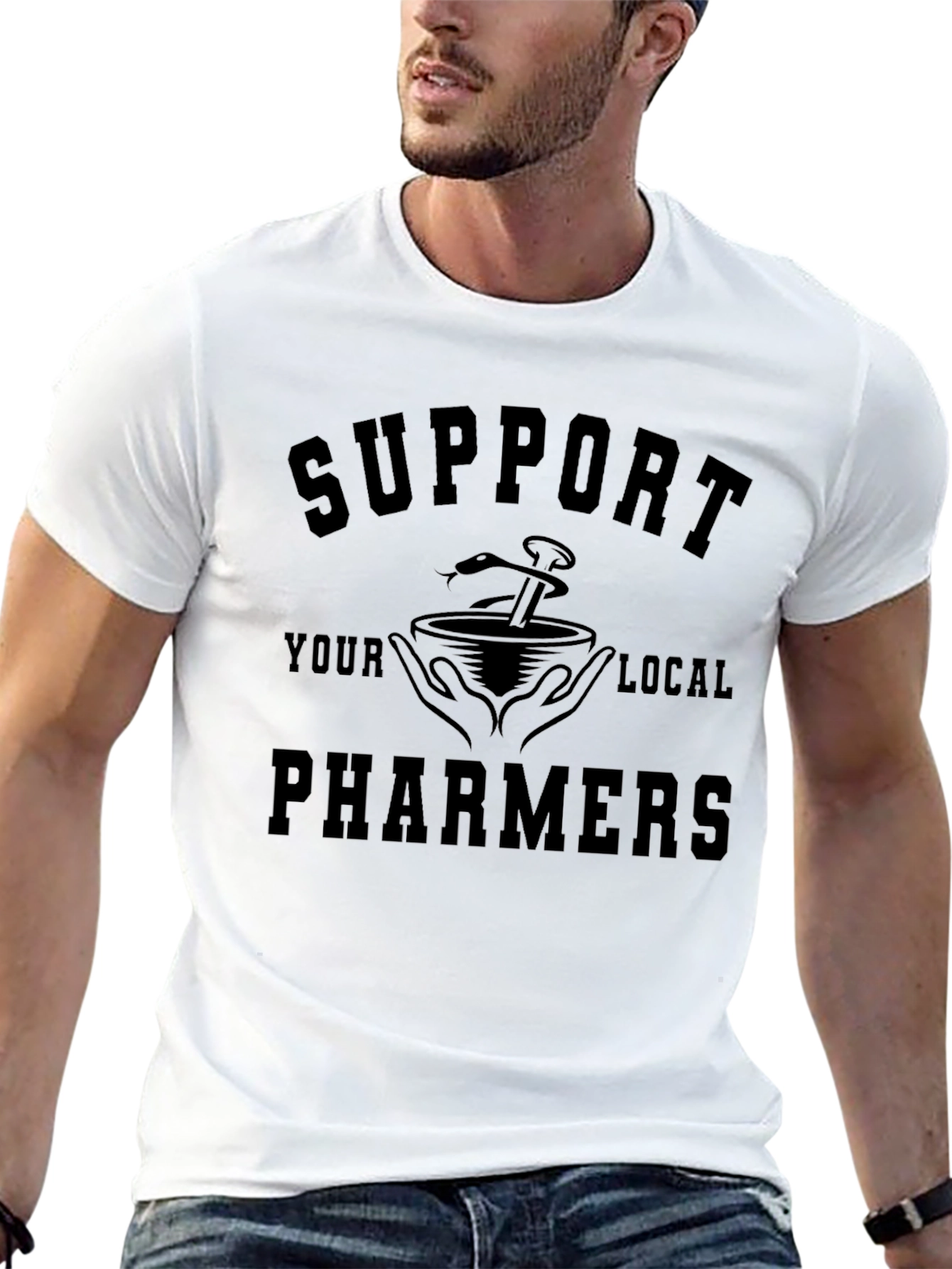 Support Your Local Pharmers Graphic T-Shirt