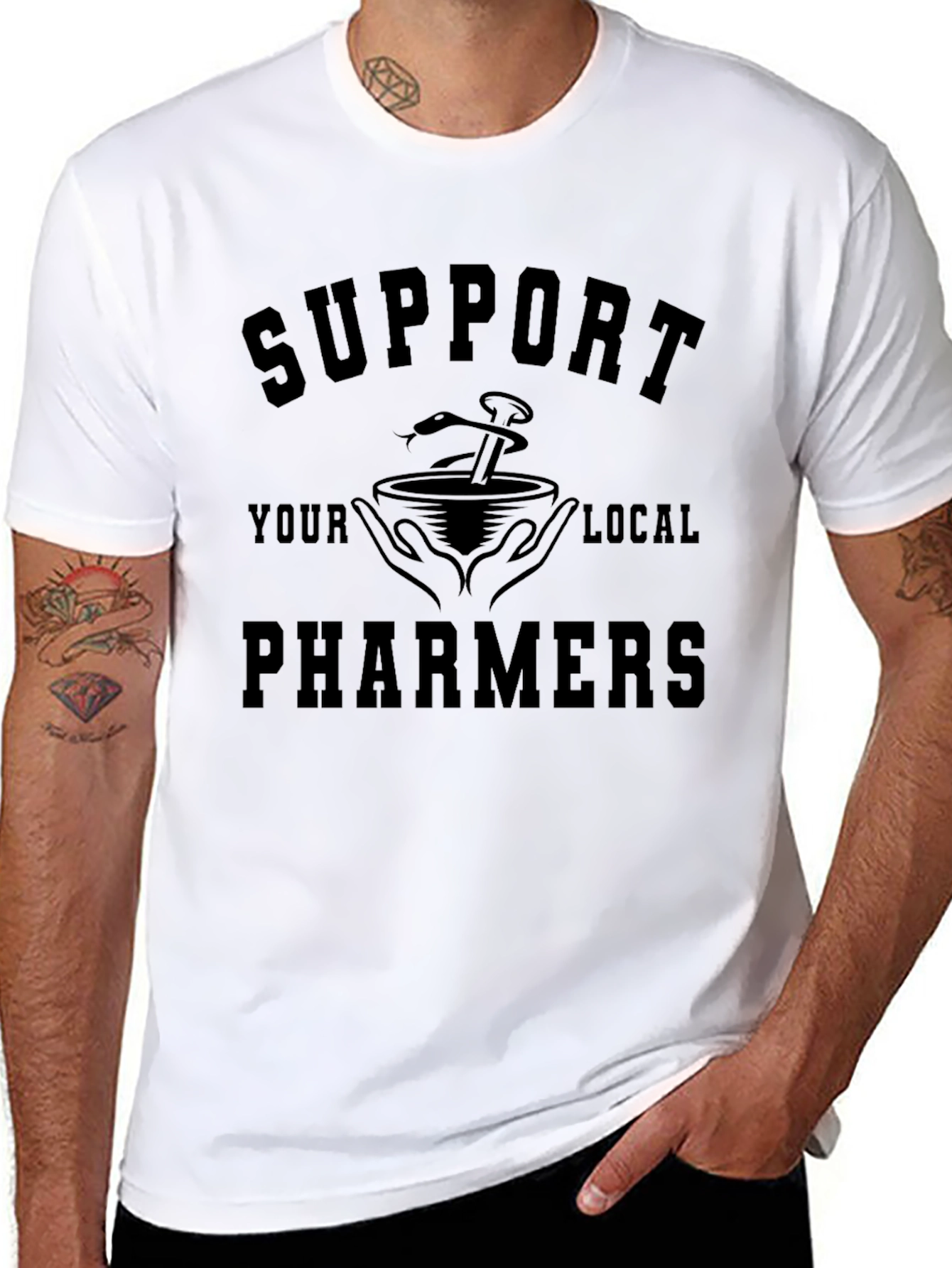 Support Your Local Pharmers Graphic T-Shirt