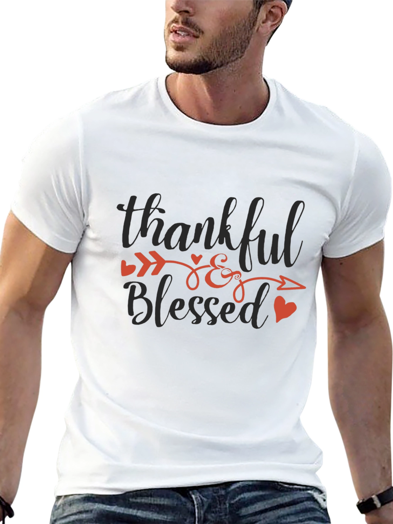 Thankful & Blessed Graphic T-Shirt