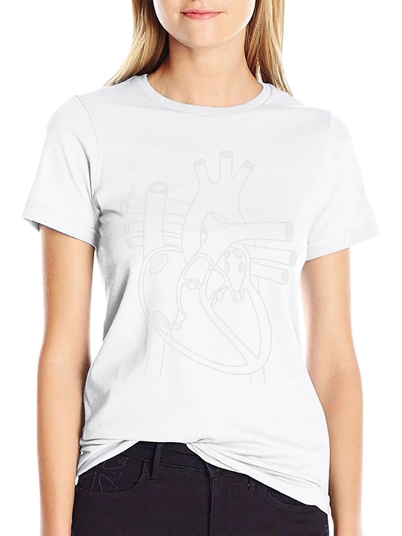 Anatomical Heart Graphic Tee - Black