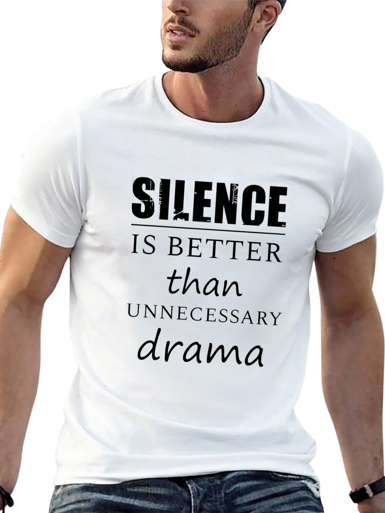 Silence is Better T-Shirt Soft Cotton Inspirational Quote