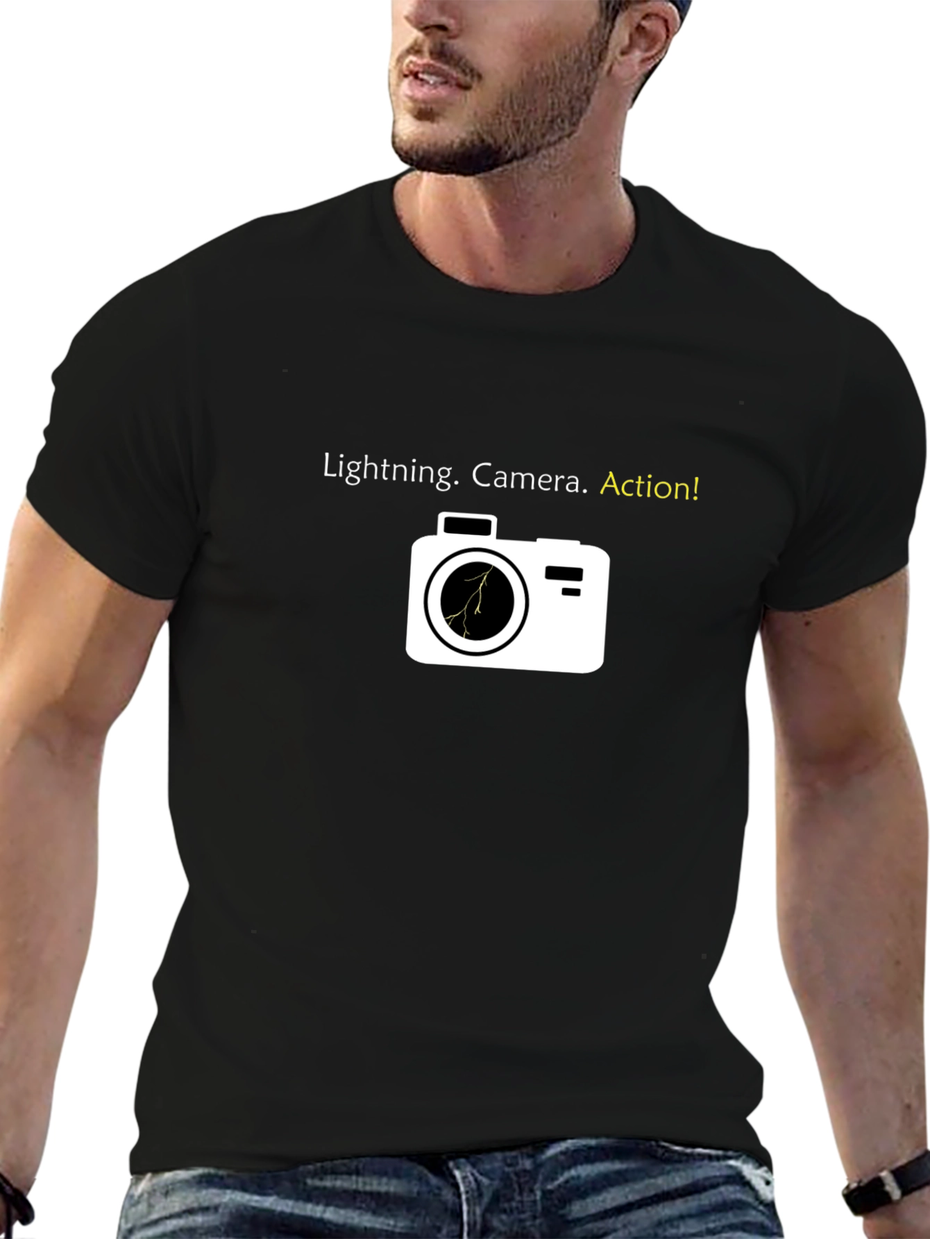 Lightning Camera Action Tee - Photographers Shirt