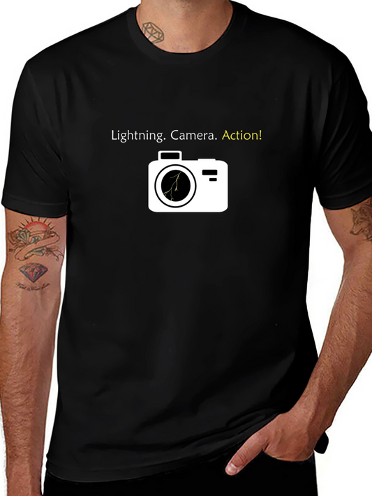 Lightning Camera Action Tee - Photographers Shirt