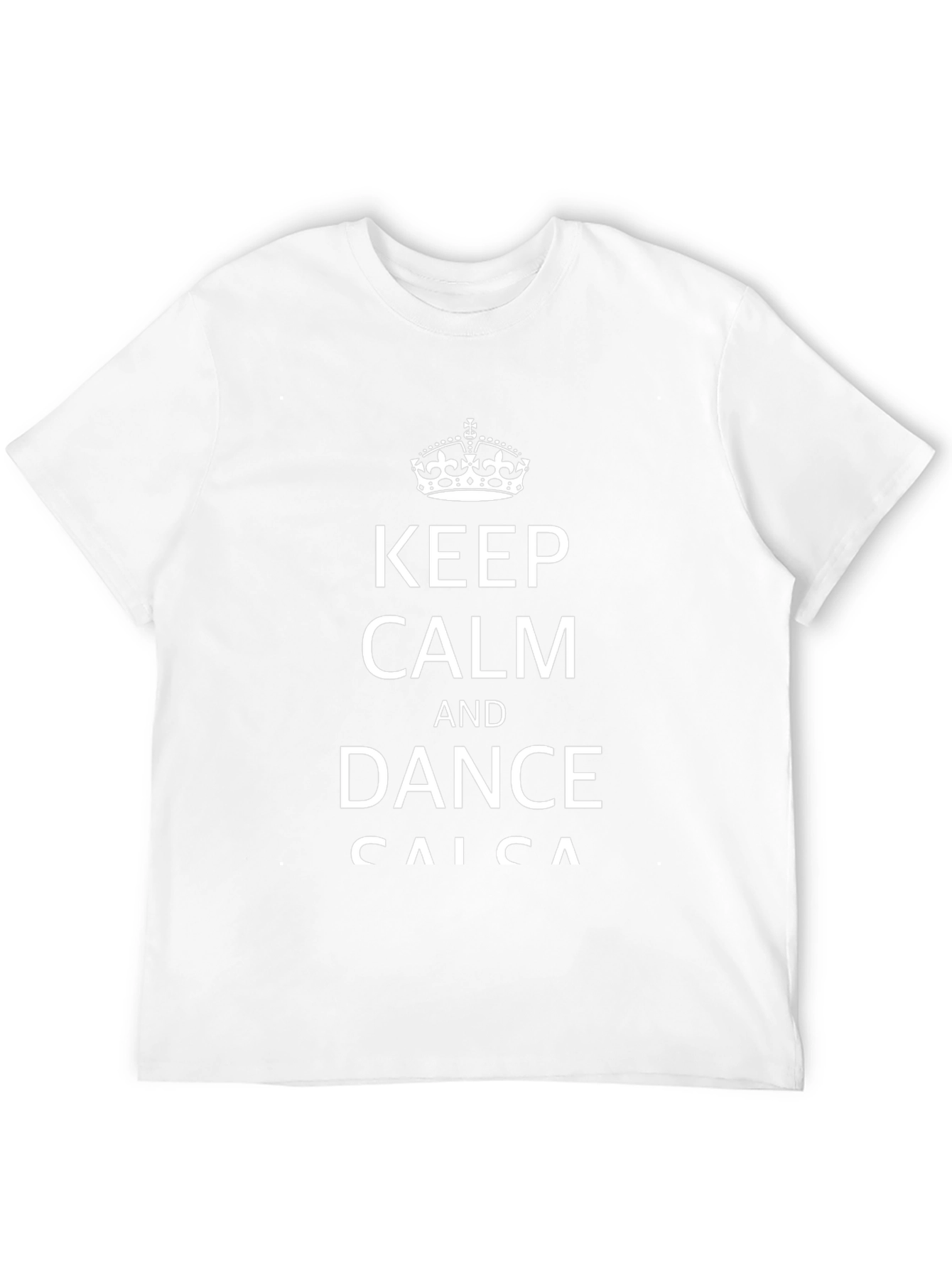 Keep Calm and Dance Salsa Black Graphic Tee