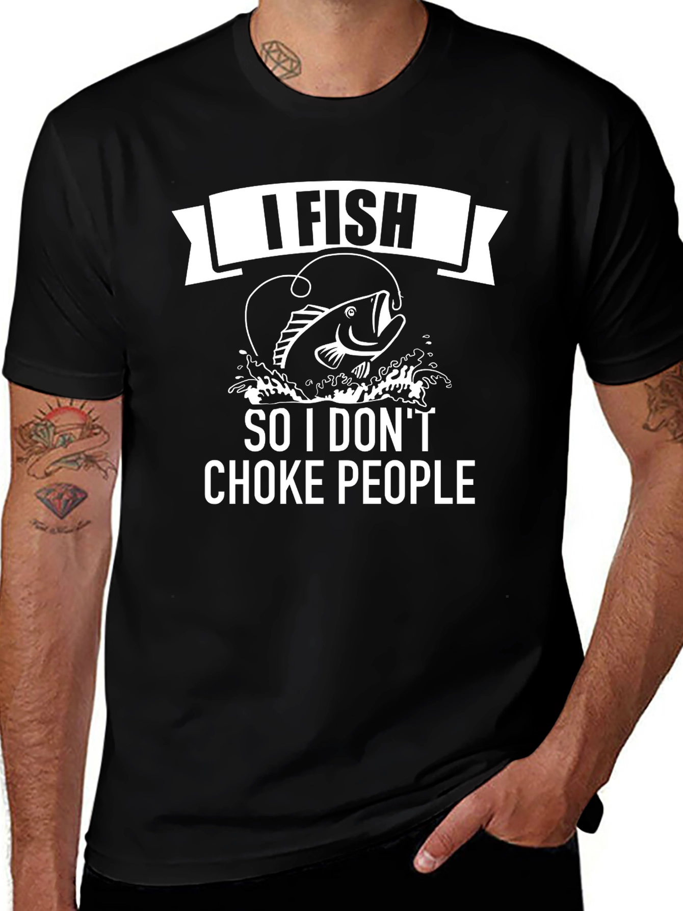 I Fish So I Dont Choke People Mens T-Shirt