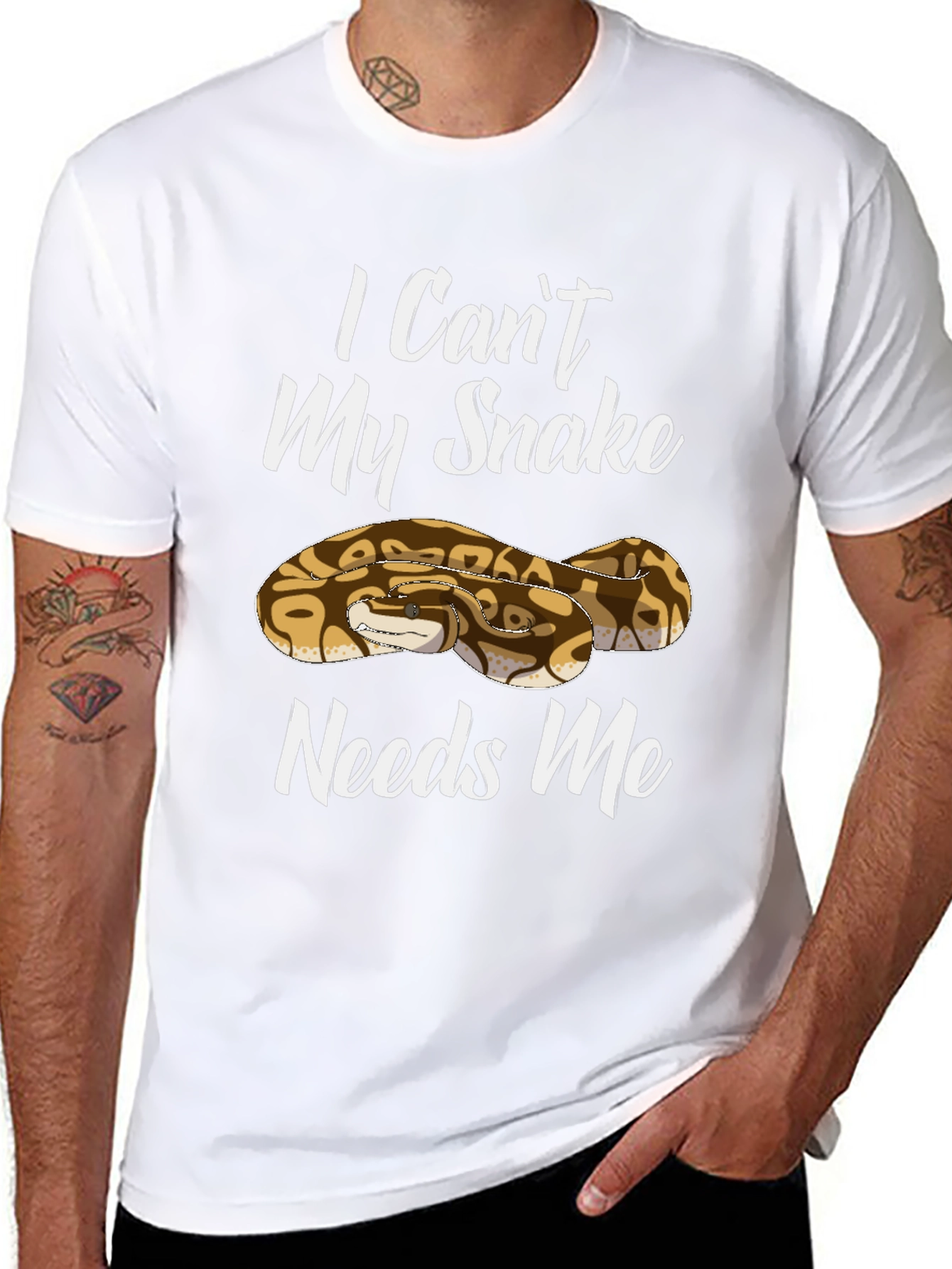 I Cant My Snake Needs Me T-Shirt