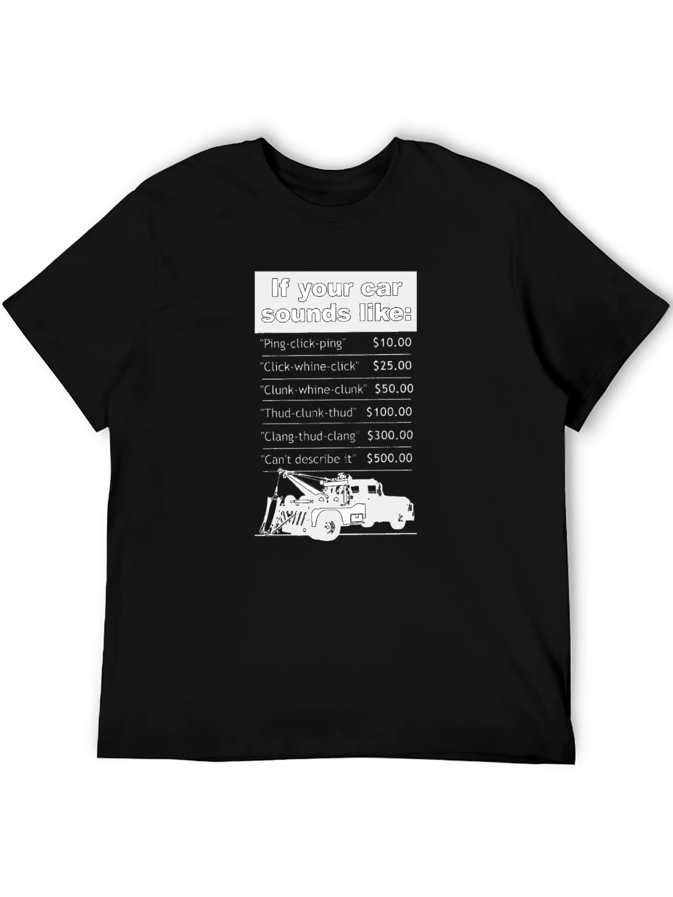 Car Sounds T-Shirt - Funny Auto Repair Humor