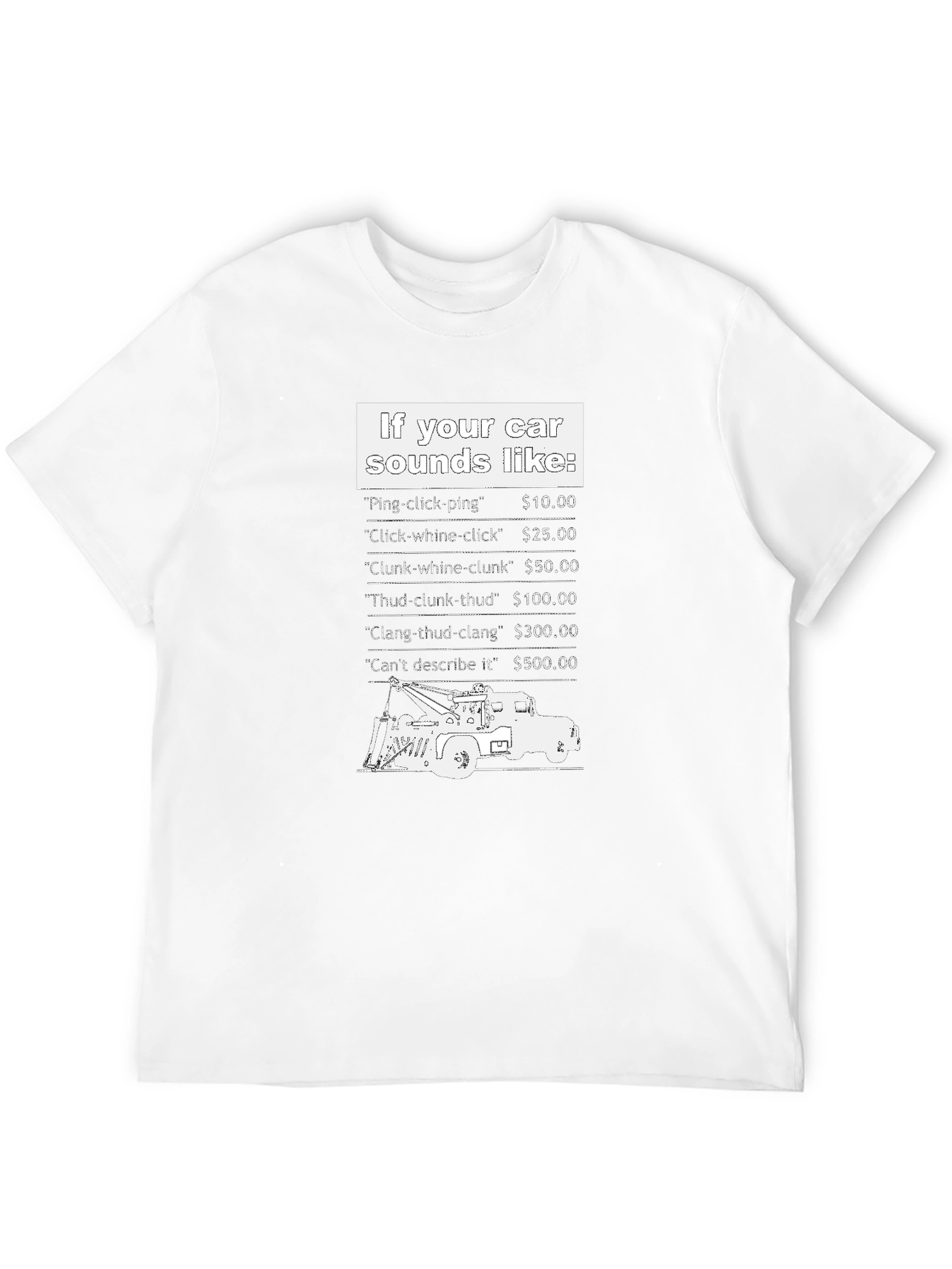 Car Sounds T-Shirt - Funny Auto Repair Humor