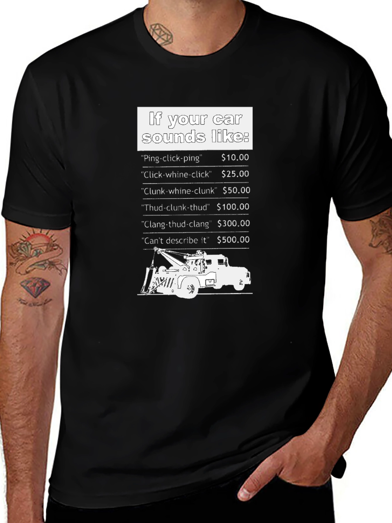 Car Sounds T-Shirt - Funny Auto Repair Humor