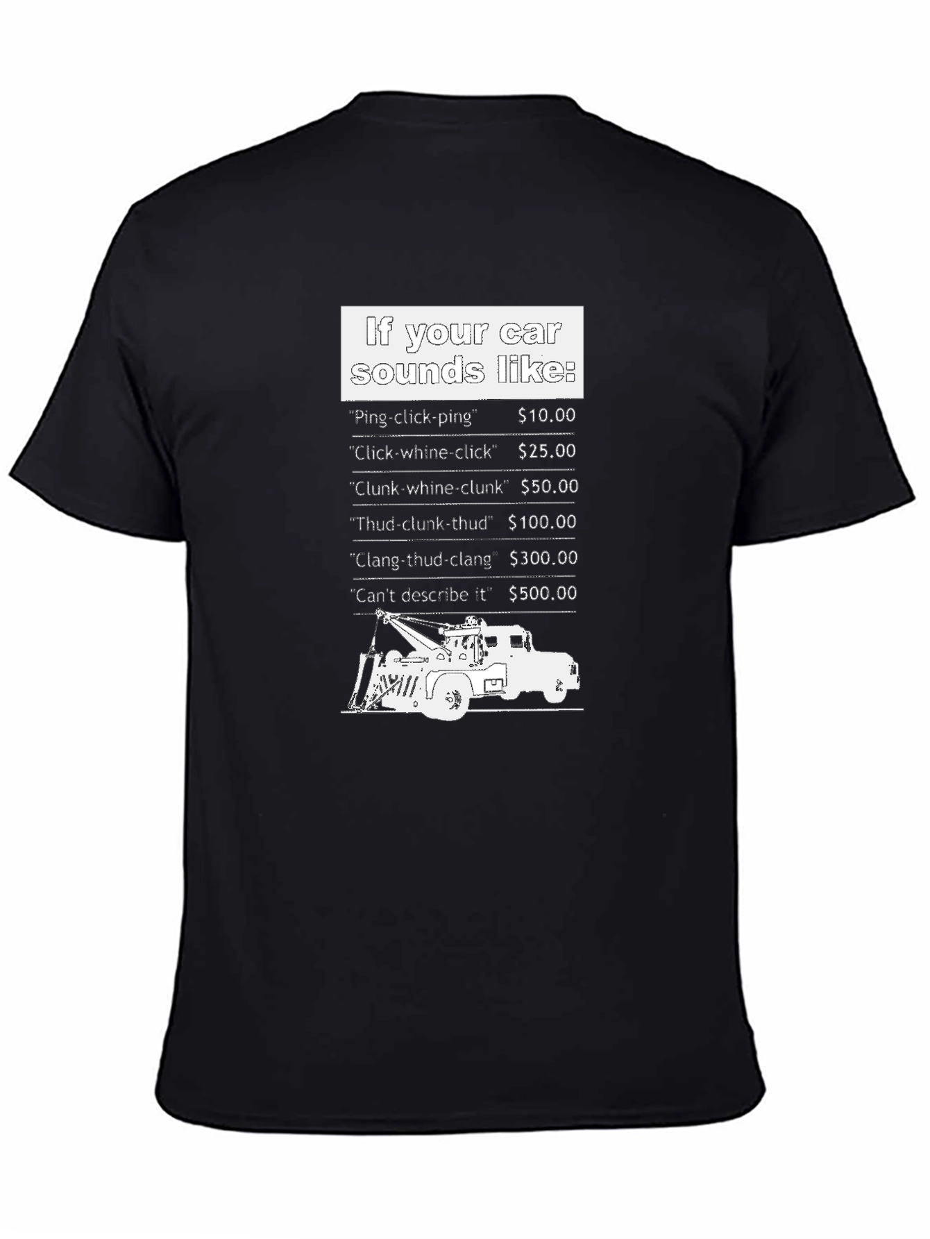 Car Sounds T-Shirt - Funny Auto Repair Humor