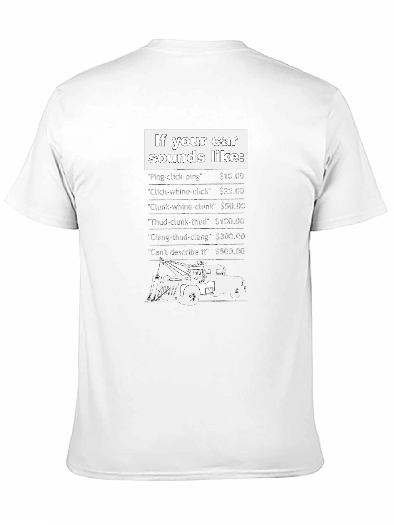 Car Sounds T-Shirt - Funny Auto Repair Humor