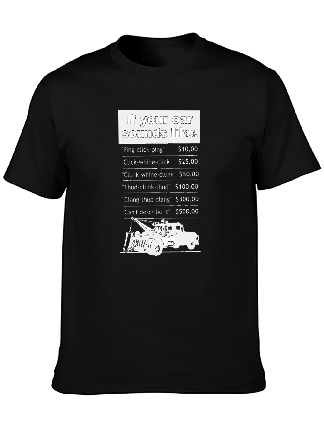 Car Sounds T-Shirt - Funny Auto Repair Humor