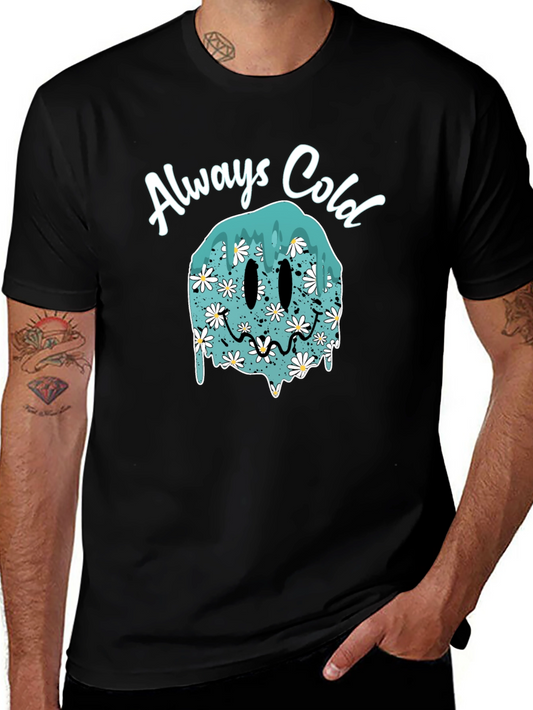 Always Cold Smiley Face T-Shirt - Trendy Graphic Tee