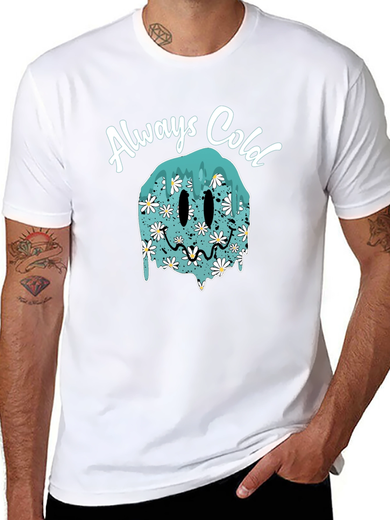 Always Cold Smiley Face T-Shirt - Trendy Graphic Tee