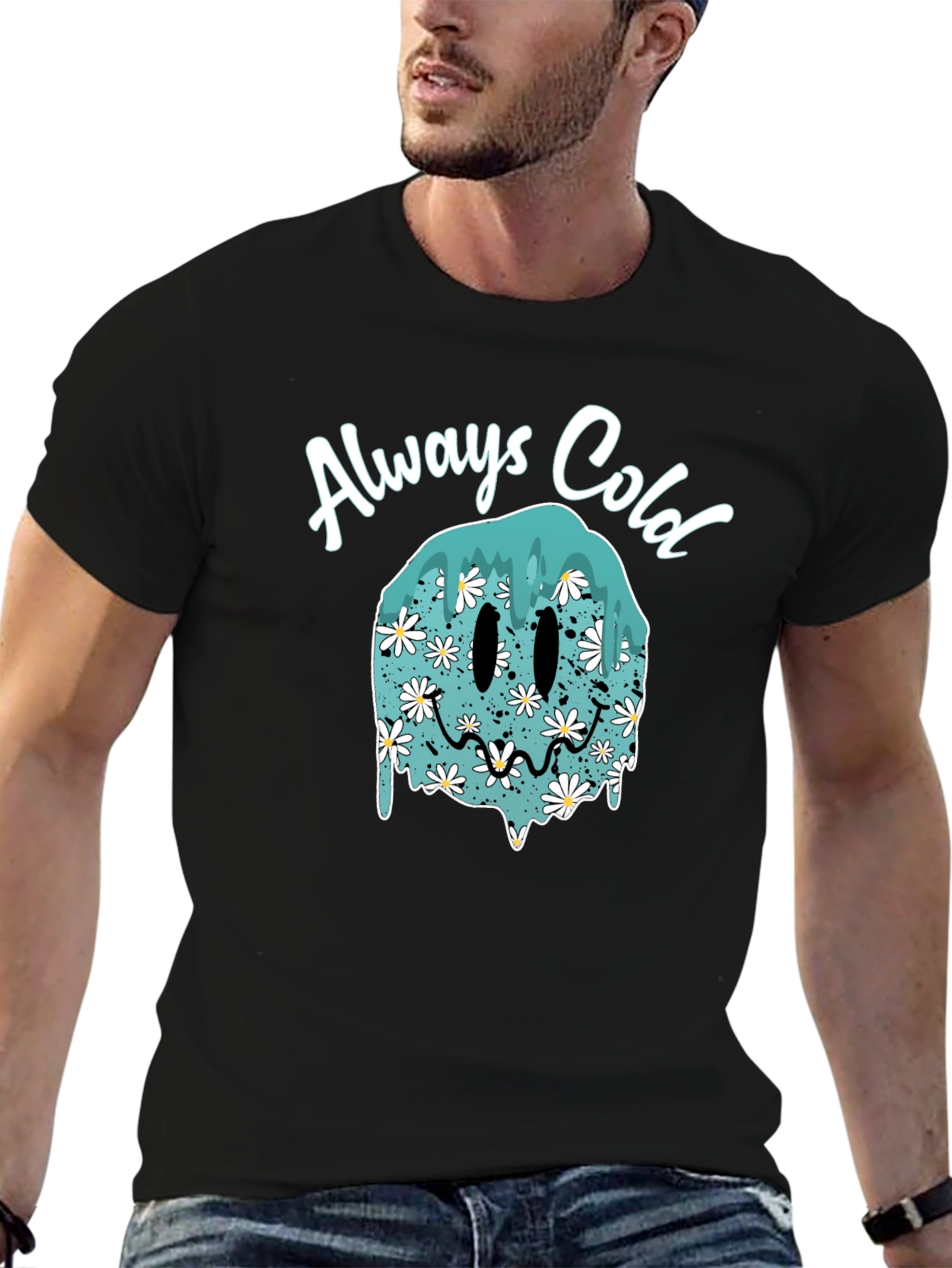 Always Cold Smiley Face T-Shirt - Trendy Graphic Tee