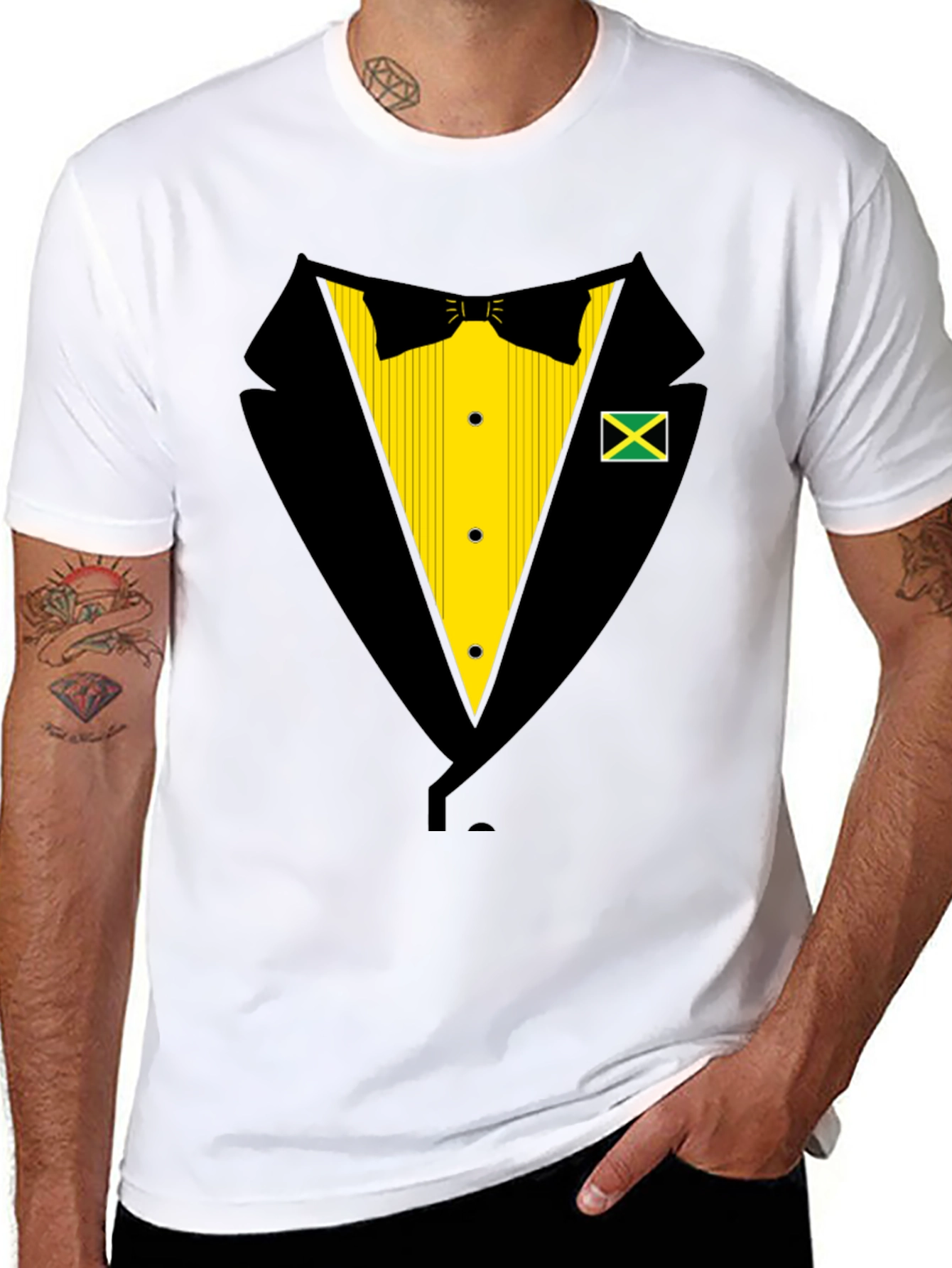 Jamaica Tuxedo T-Shirt - Fun Party Top