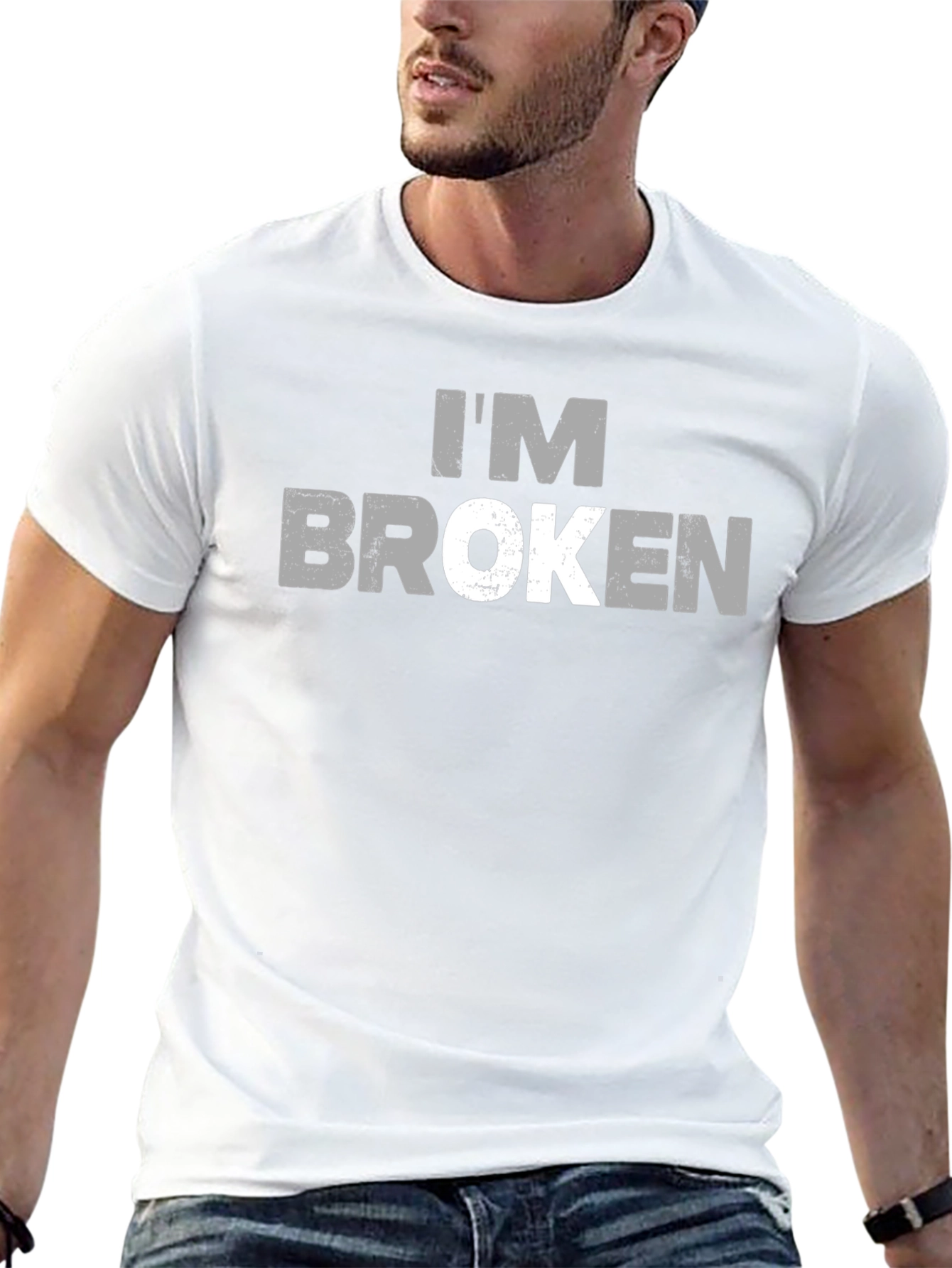 Im Broken Graphic Print T-Shirt - Black