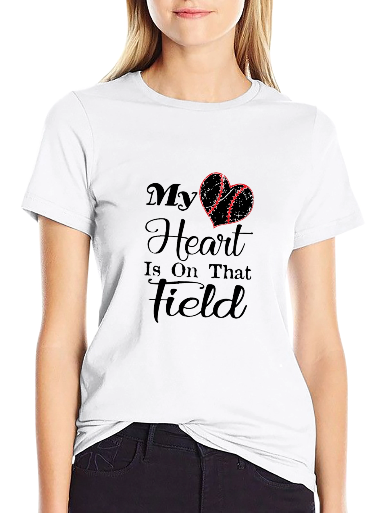 My Heart is on That Field Graphic Tee