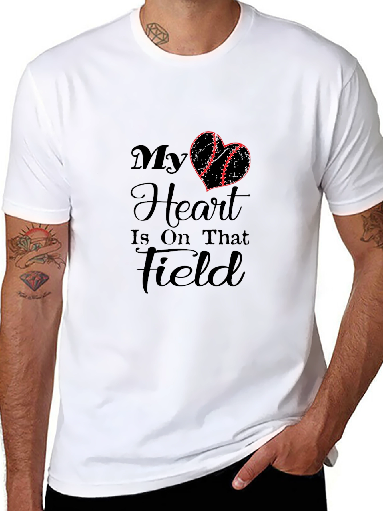 My Heart is on That Field Graphic Tee