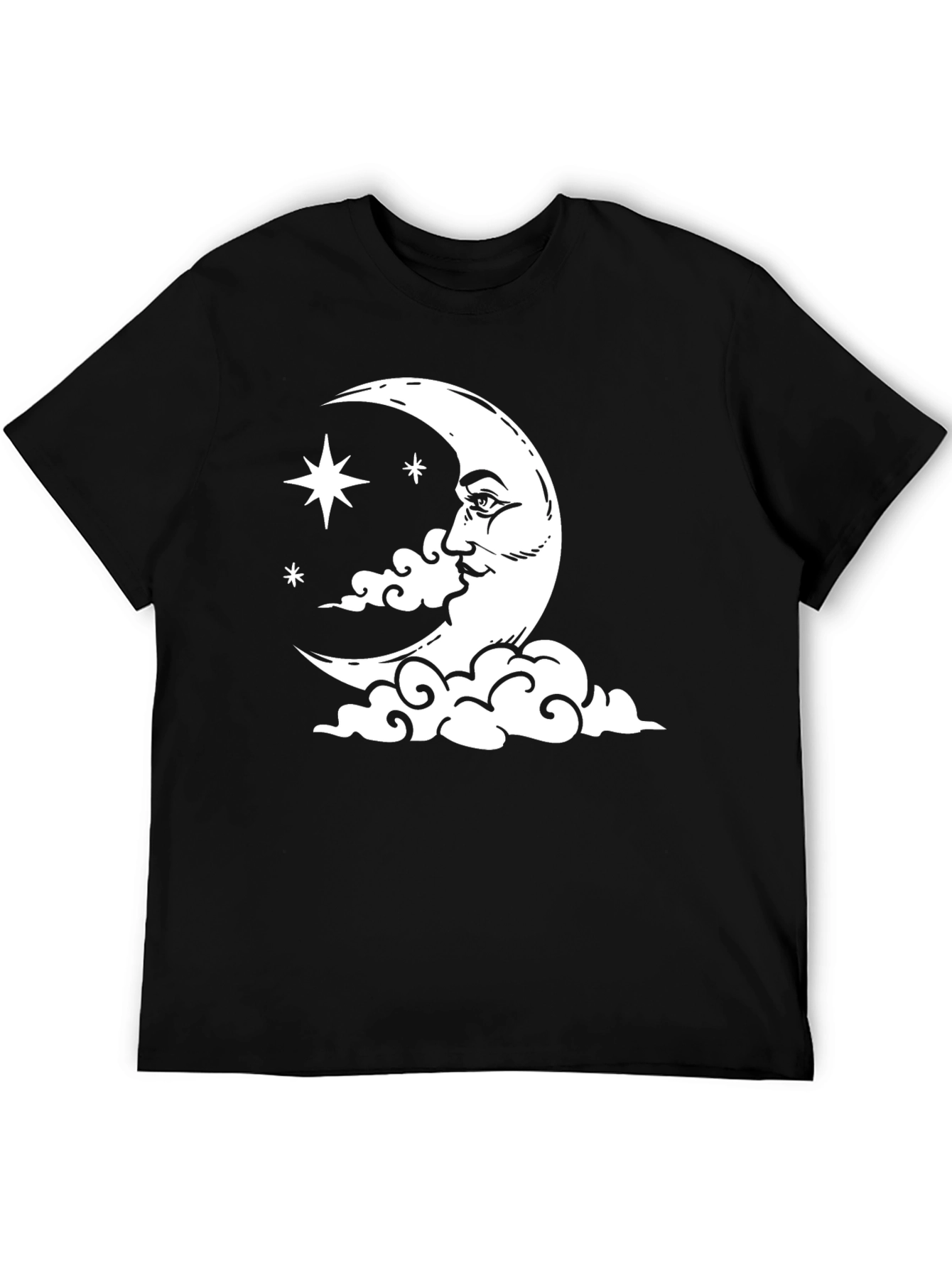 Celestial Moon & Stars Graphic T-Shirt