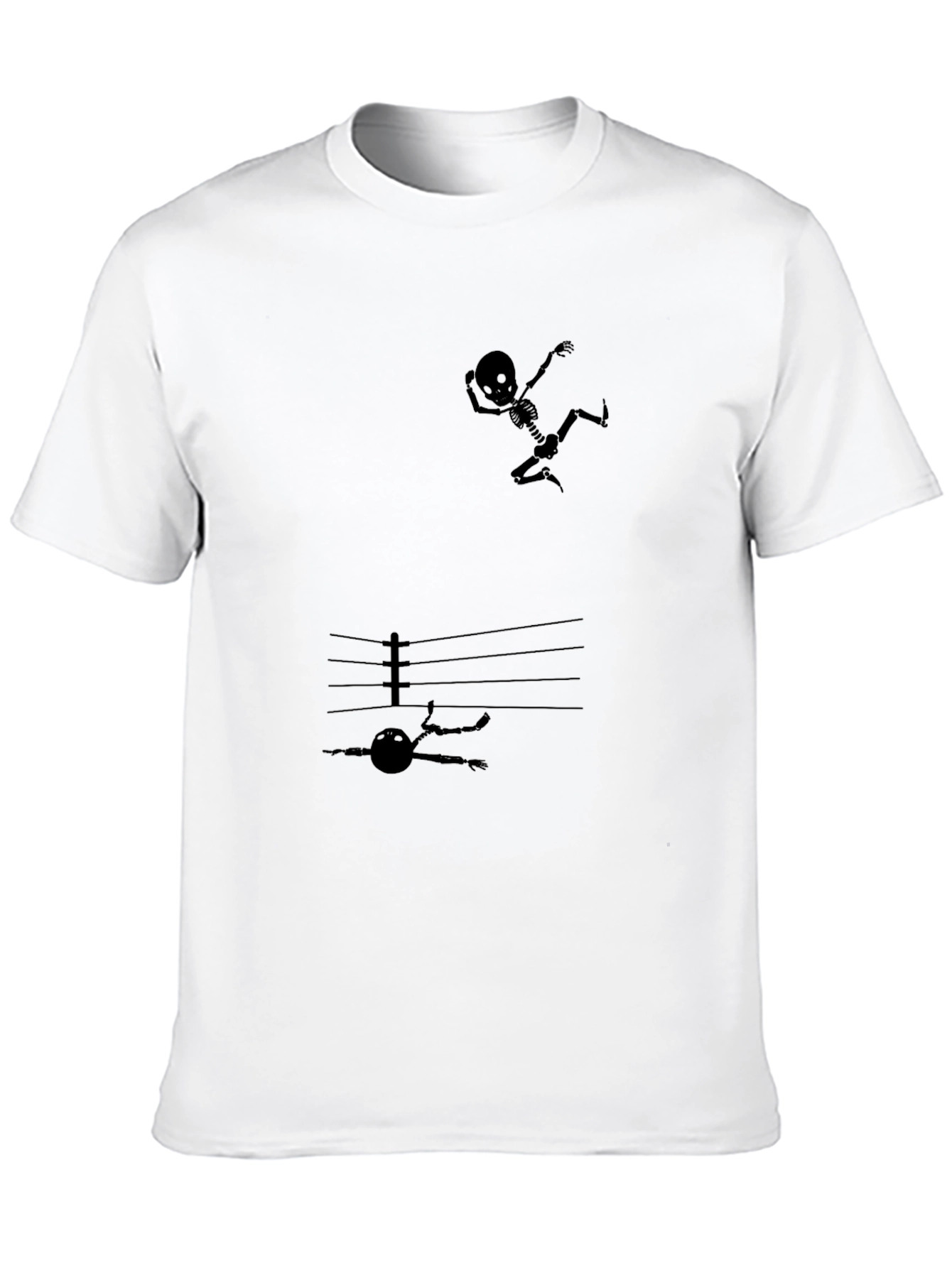 Skeleton Boxing Black Graphic Tee