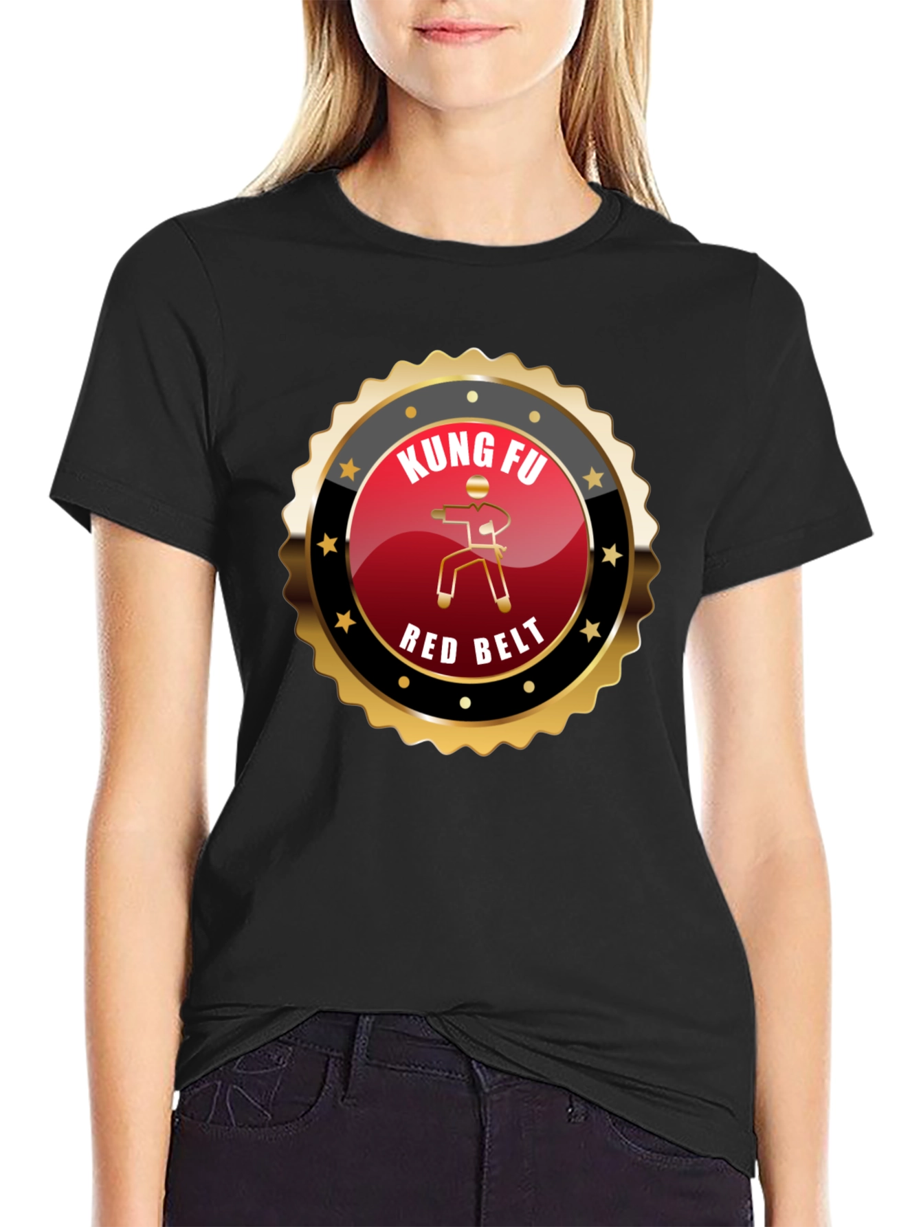 Kung Fu Red Belt T-Shirt - Martial Arts Design