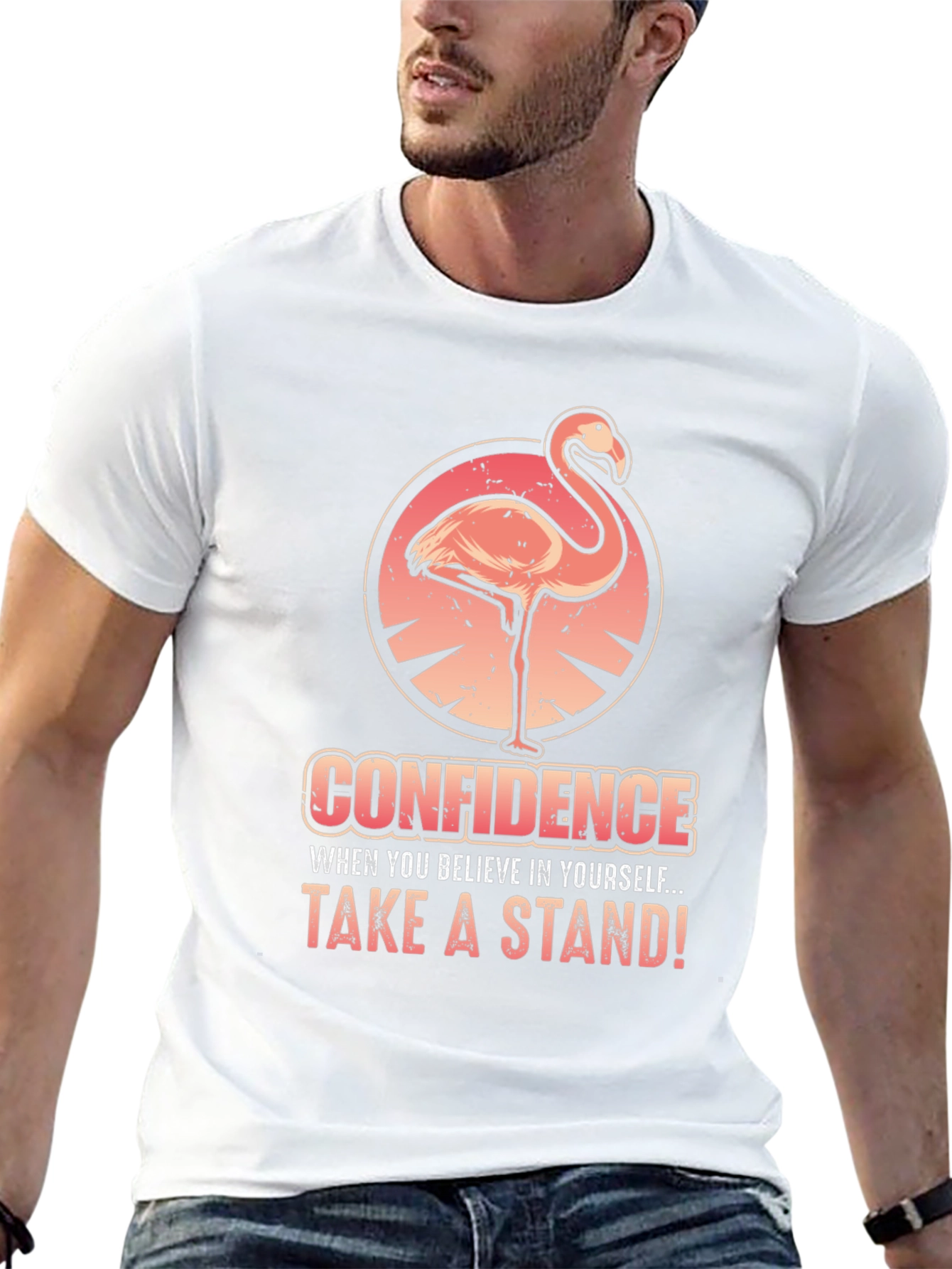 Confidence Flamingo Graphic Tee - Take a Stand!