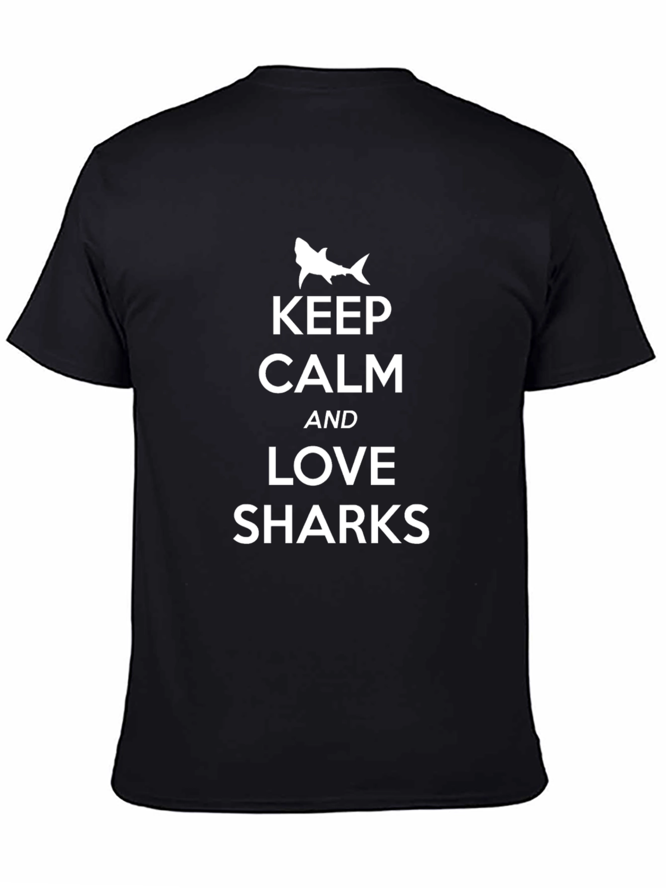 Keep Calm and Love Sharks Mens T-Shirt