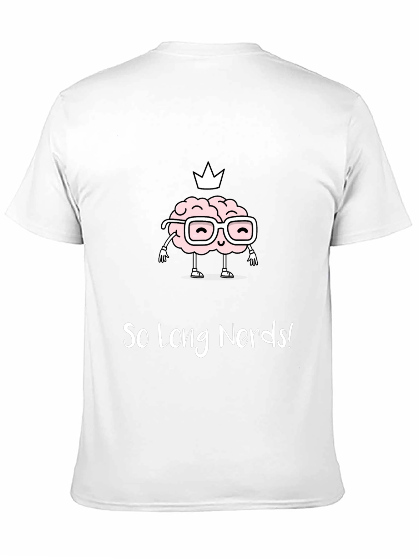 Funny Brainy Tee - So Long Nerds! Black T-Shirt