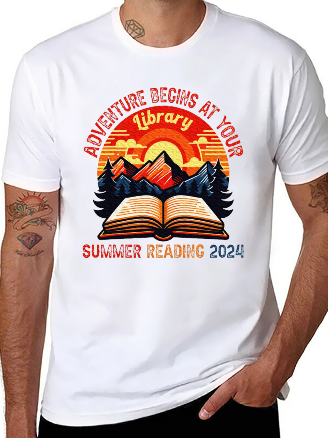 Adventure Begins at Your Library Summer Reading 2024 T-Shirt