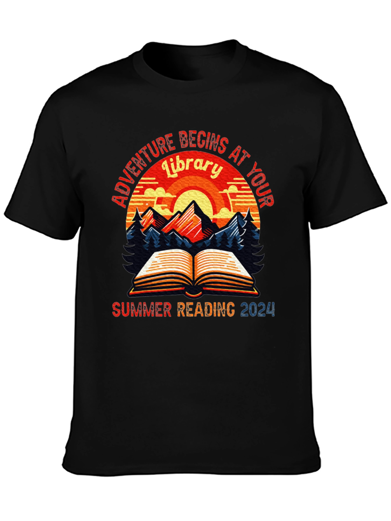 Adventure Begins at Your Library Summer Reading 2024 T-Shirt