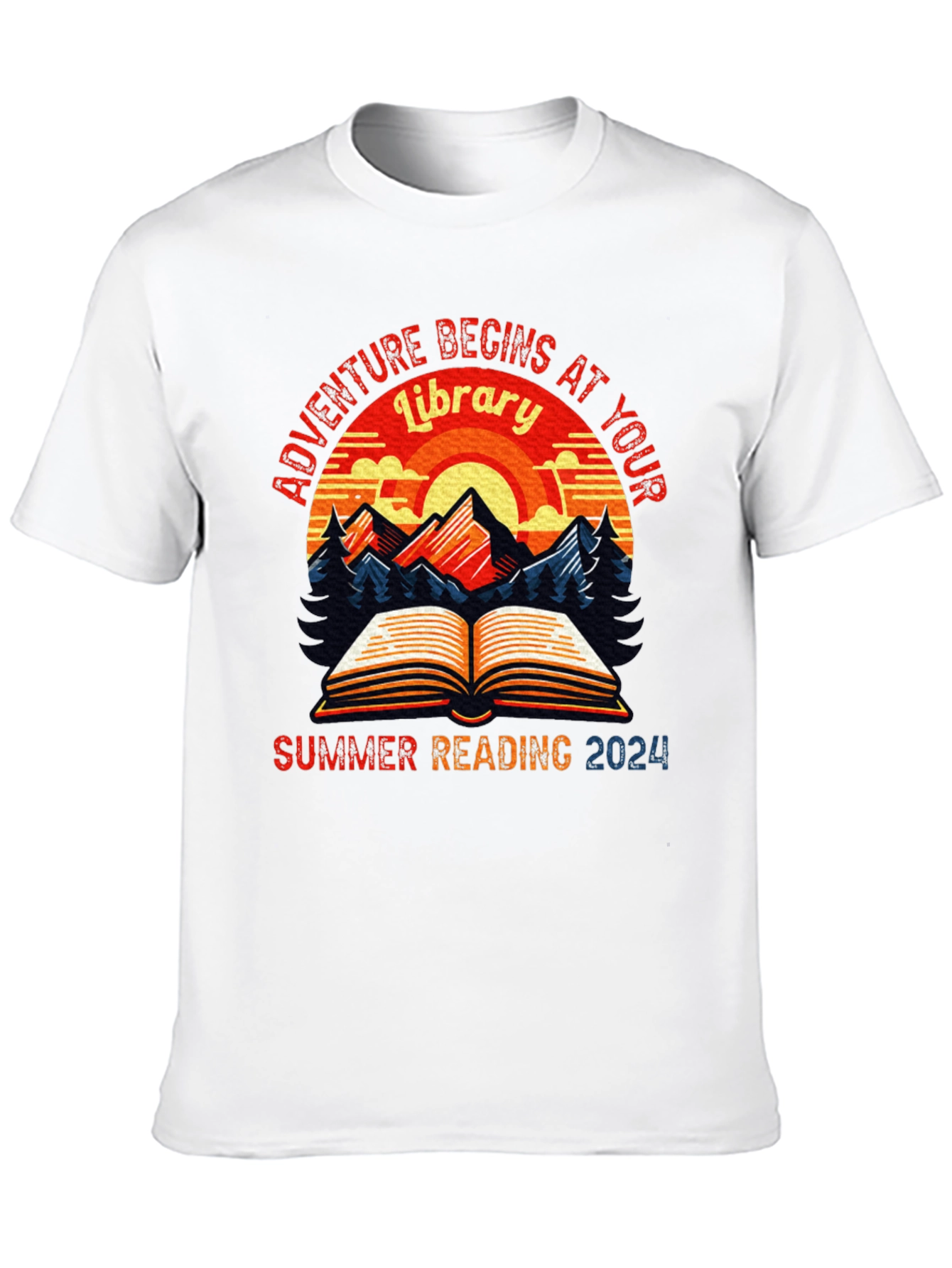 Adventure Begins at Your Library Summer Reading 2024 T-Shirt