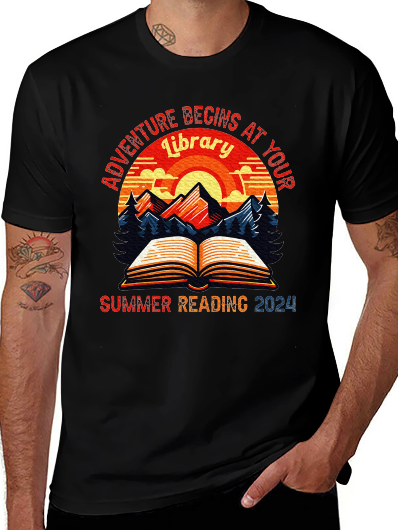 Adventure Begins at Your Library Summer Reading 2024 T-Shirt