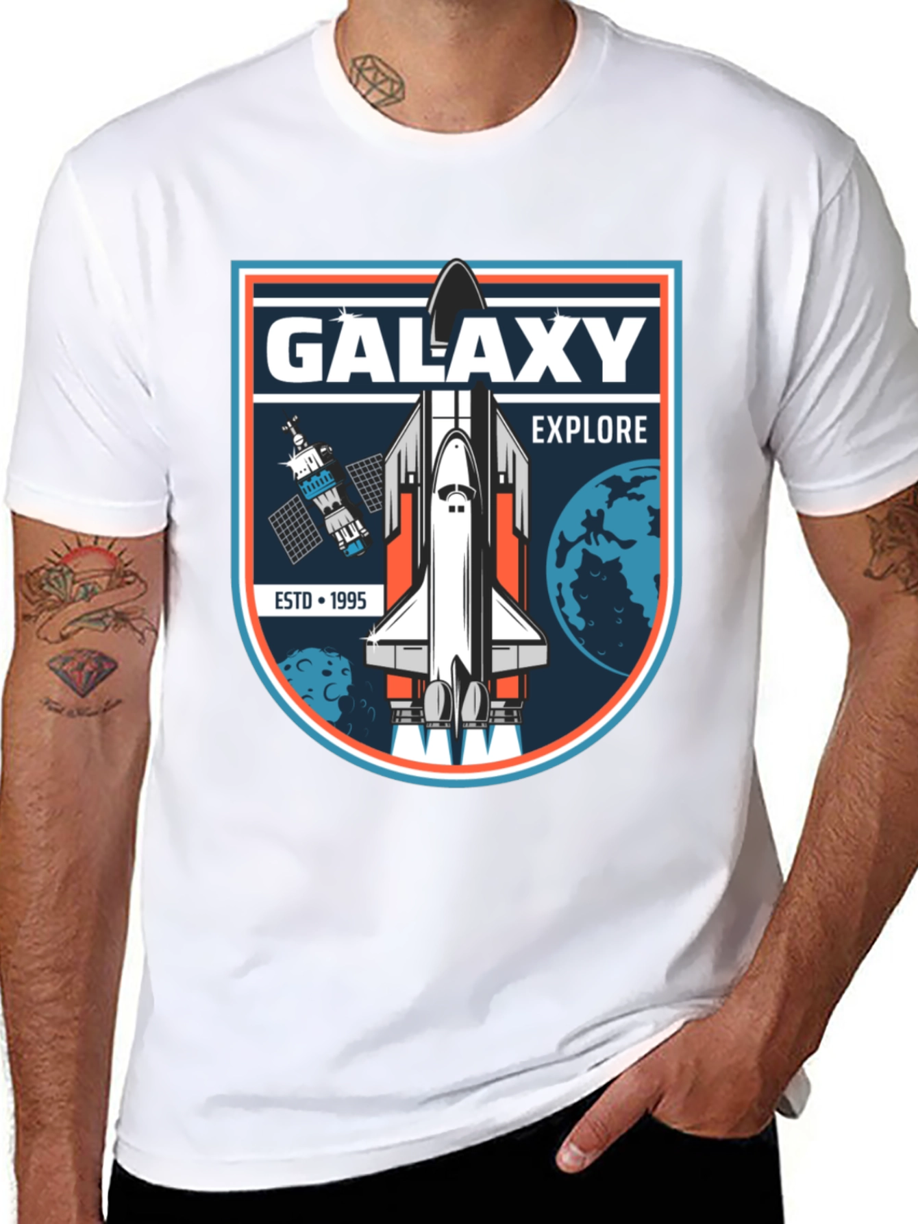 Galaxy Explore Black T-Shirt