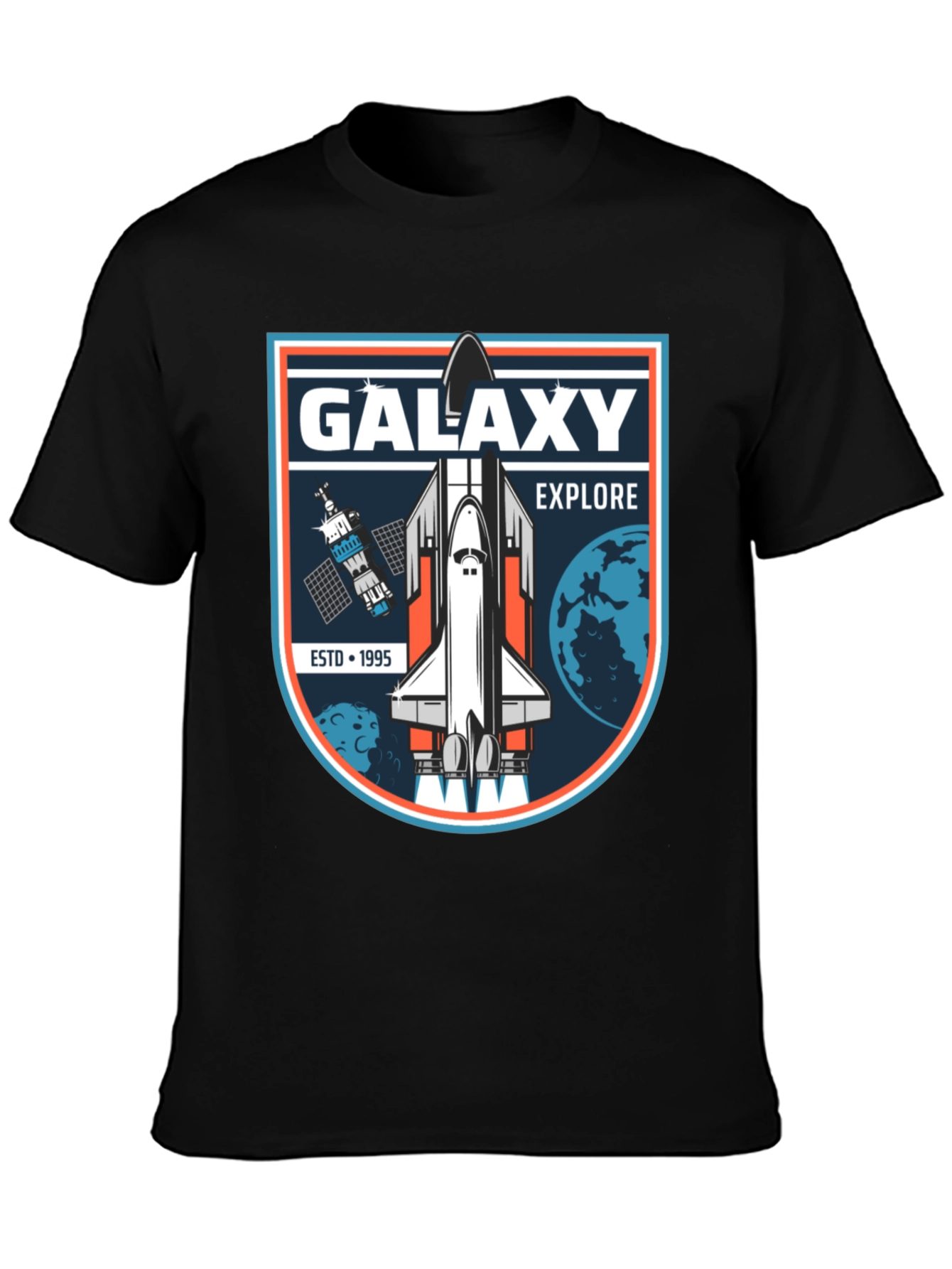 Galaxy Explore Black T-Shirt
