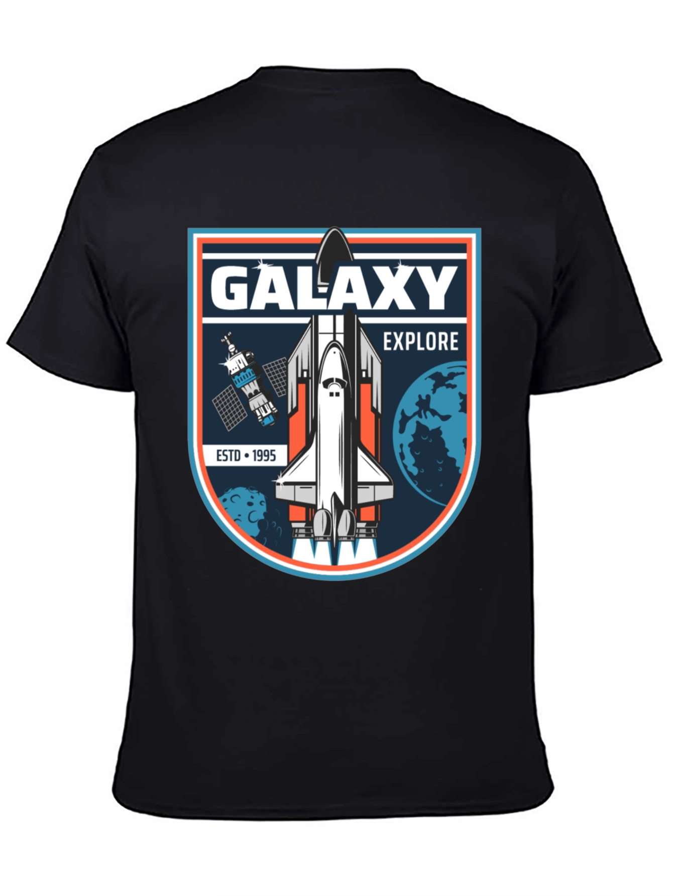 Galaxy Explore Black T-Shirt