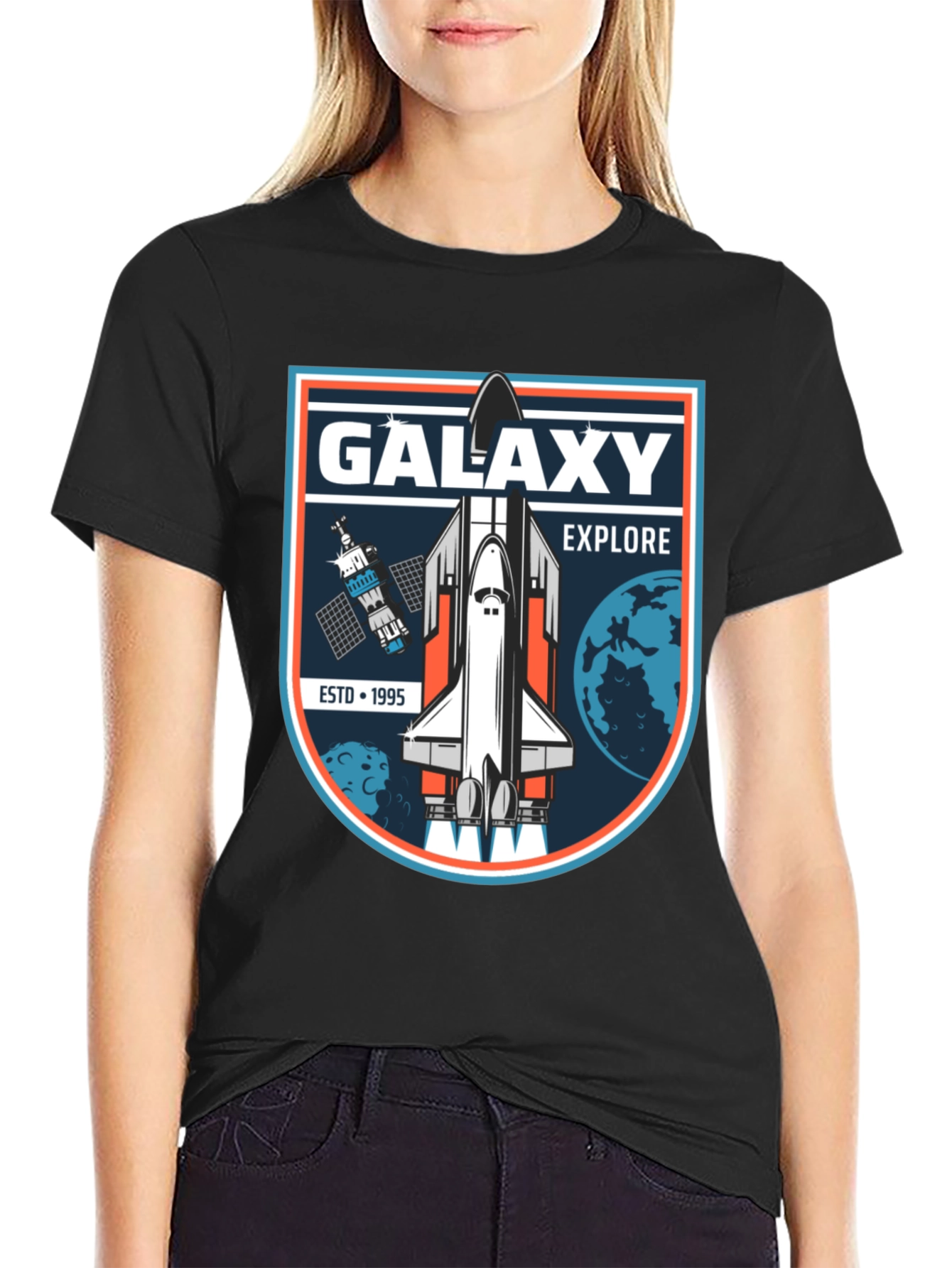 Galaxy Explore Black T-Shirt