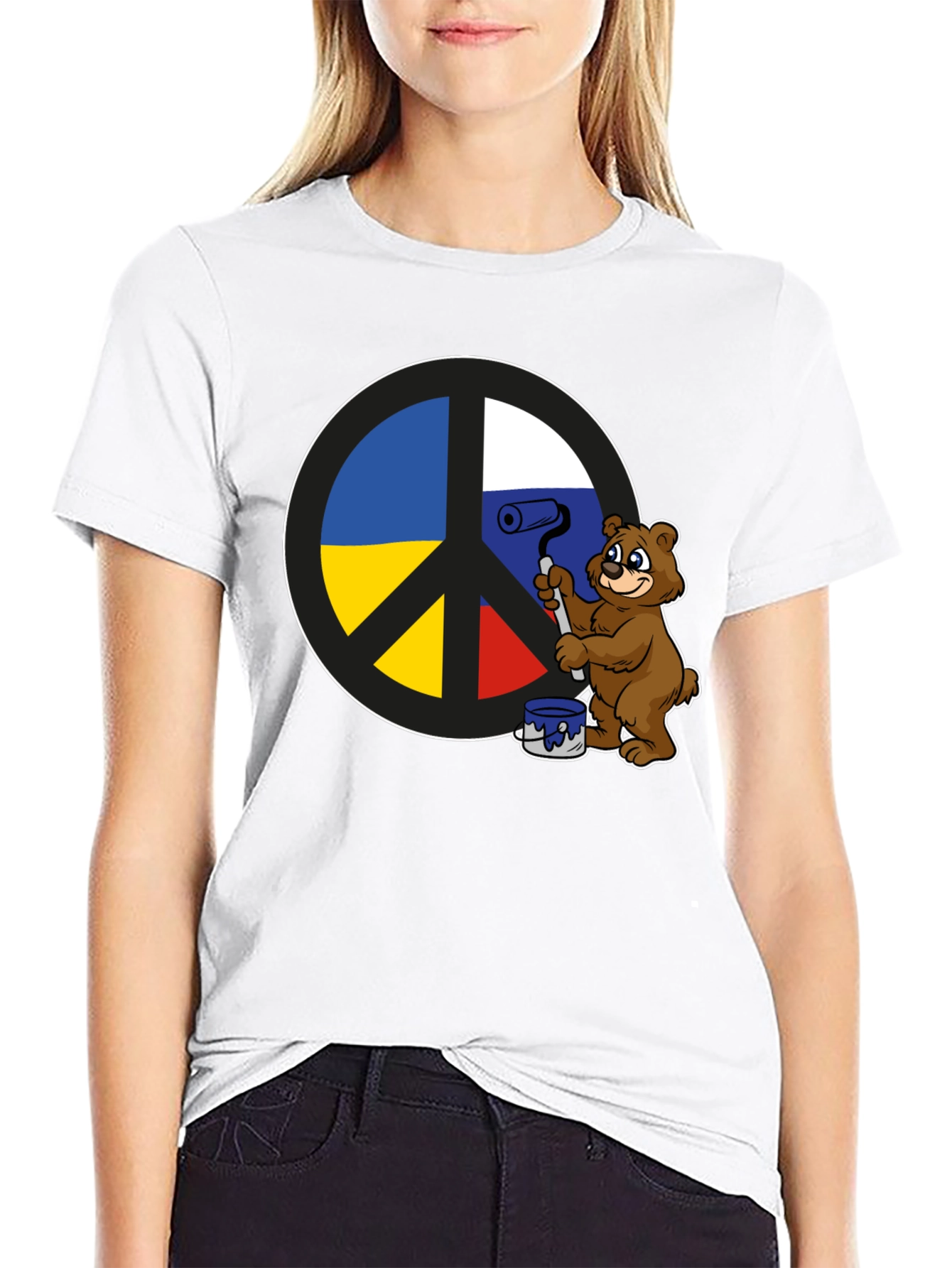 Peace Sign T-Shirt: Bear Paints Peace