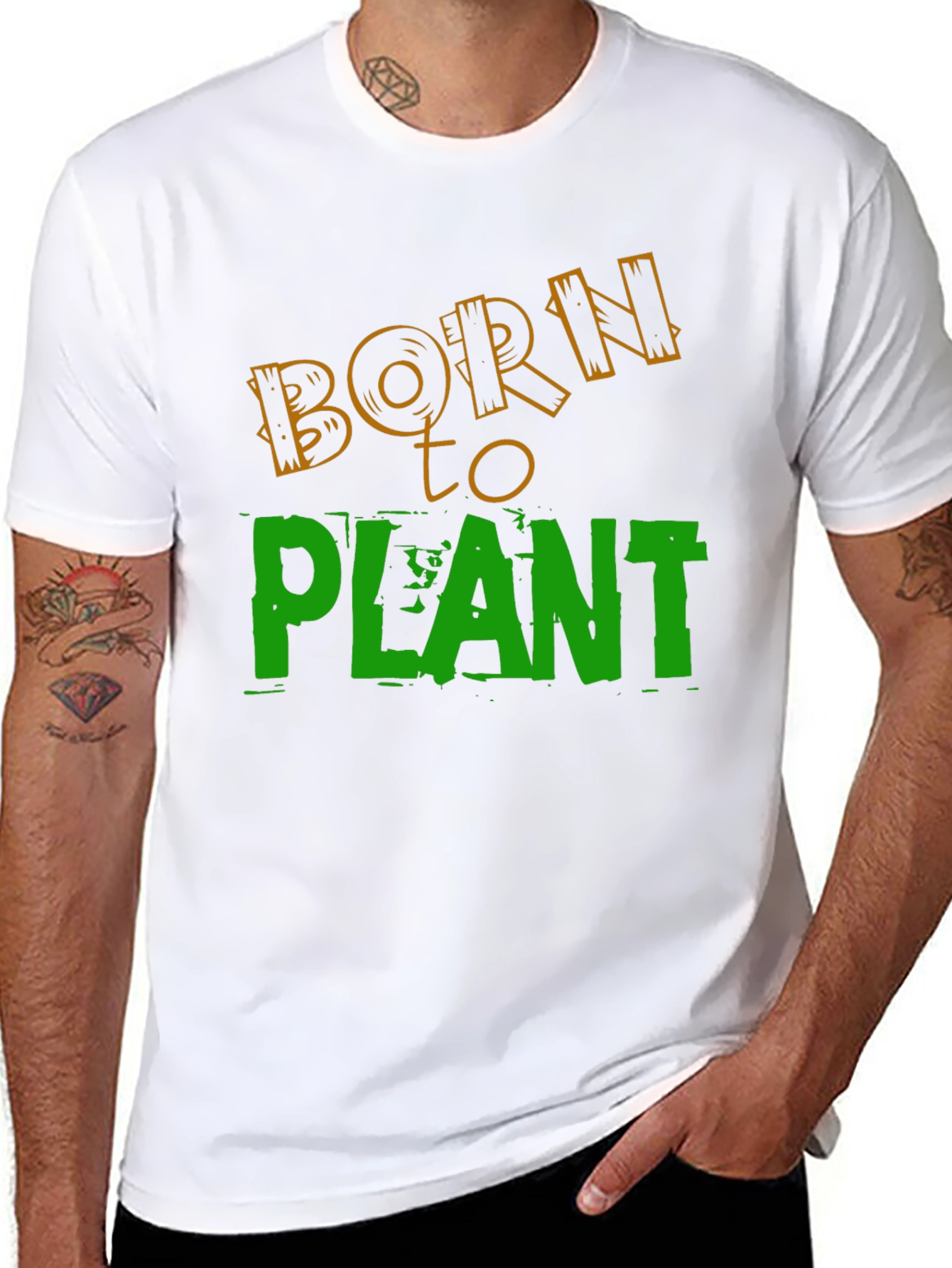 Born to Plant Graphic T-Shirt - Black