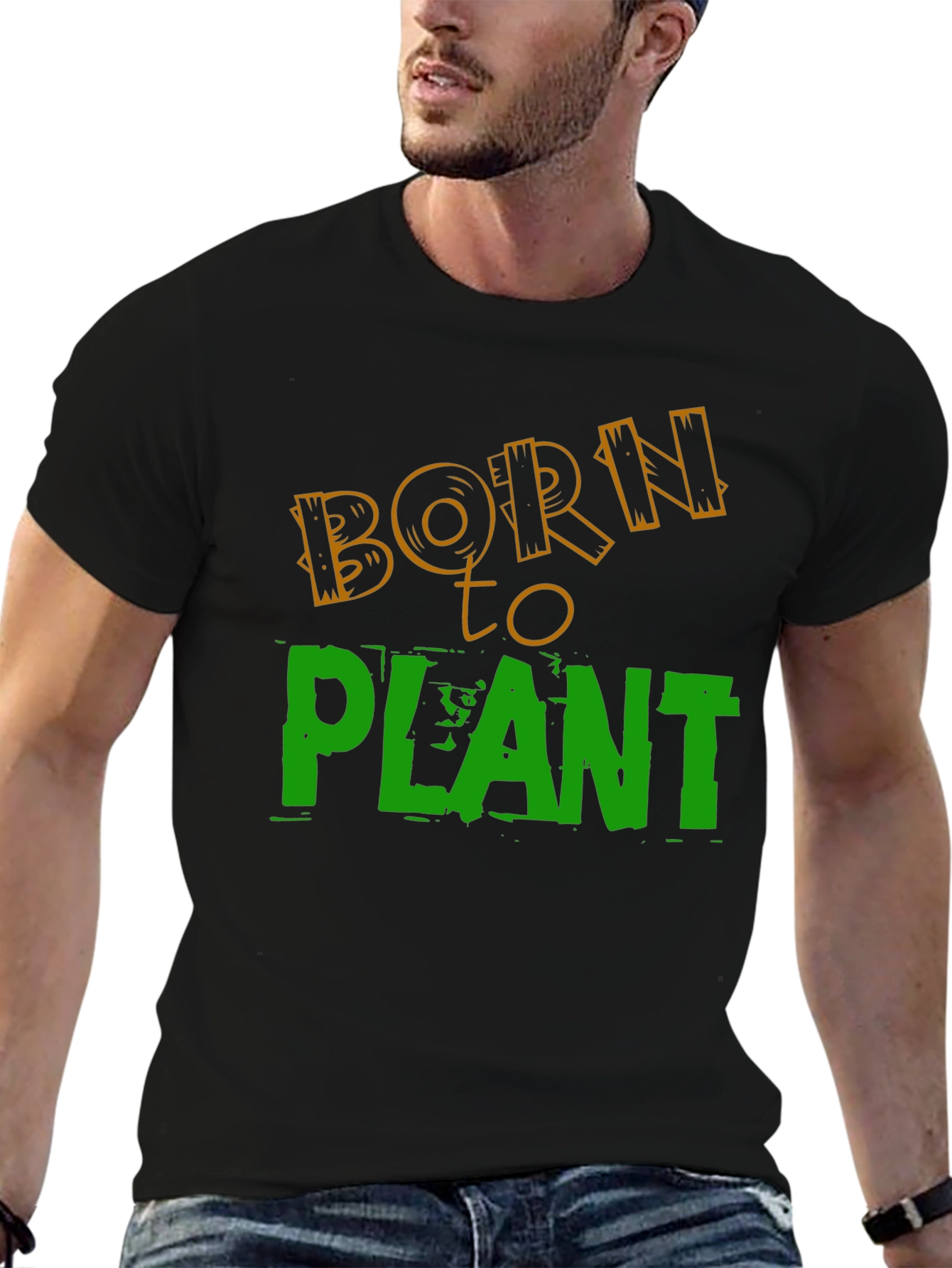 Born to Plant Graphic T-Shirt - Black