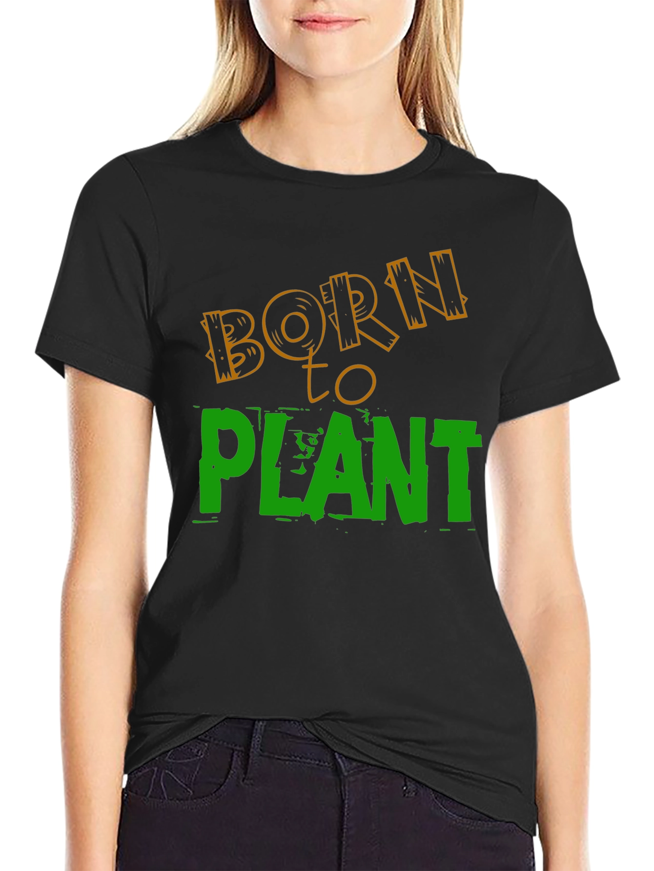 Born to Plant Graphic T-Shirt - Black