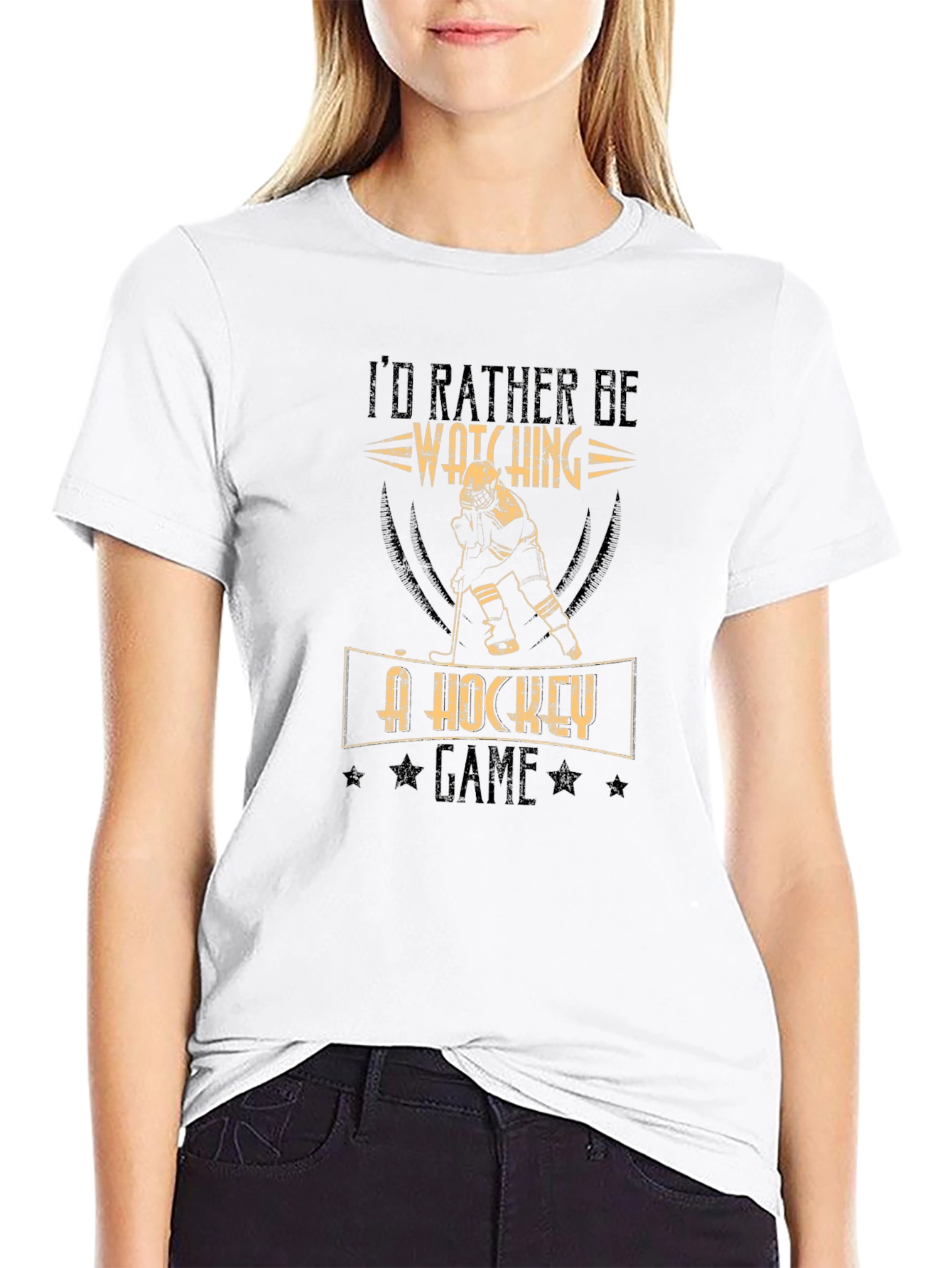 Hockey Game Graphic T-Shirt
