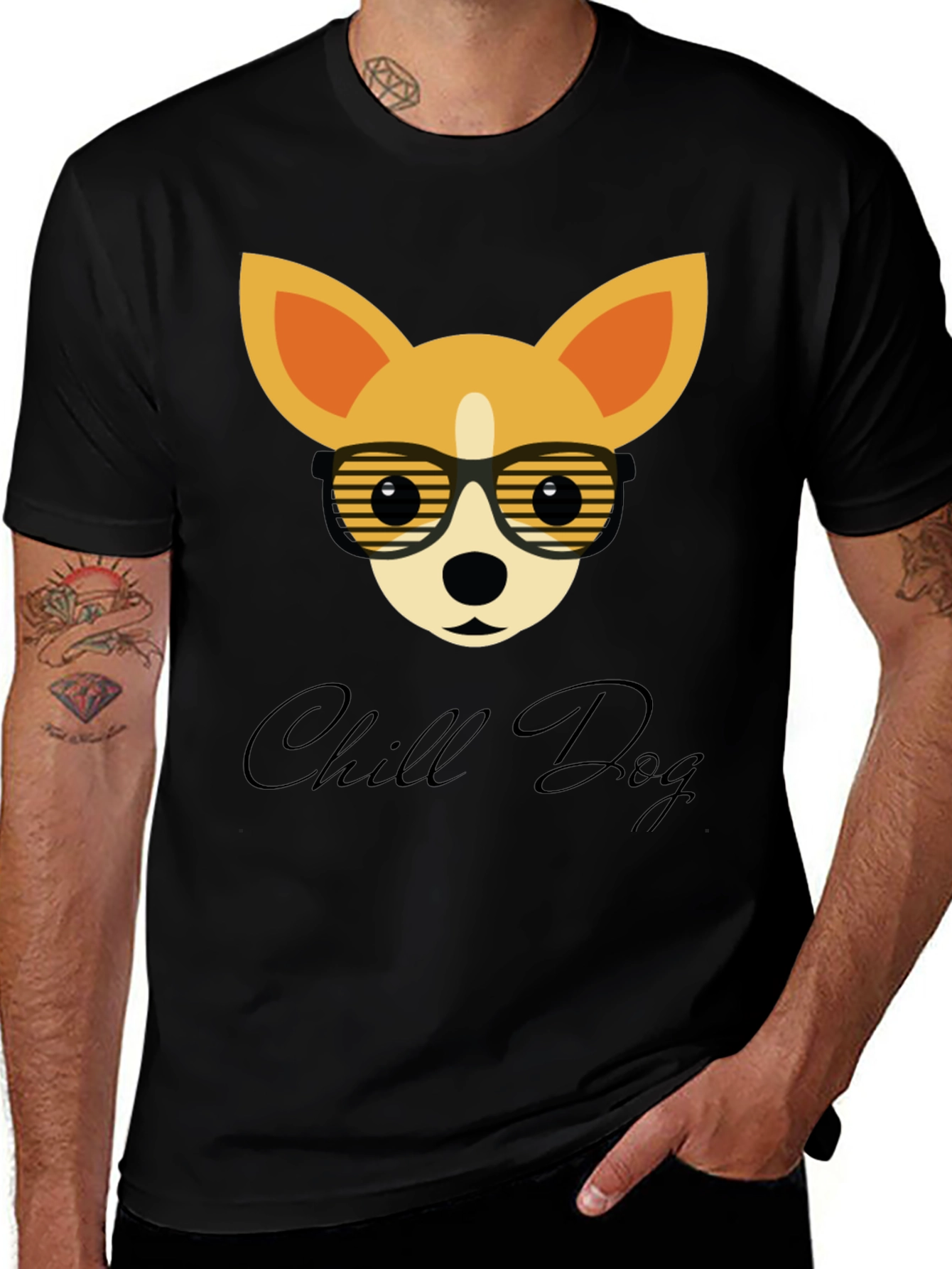 Chill Dog Graphic Tee - Cool Canine Style