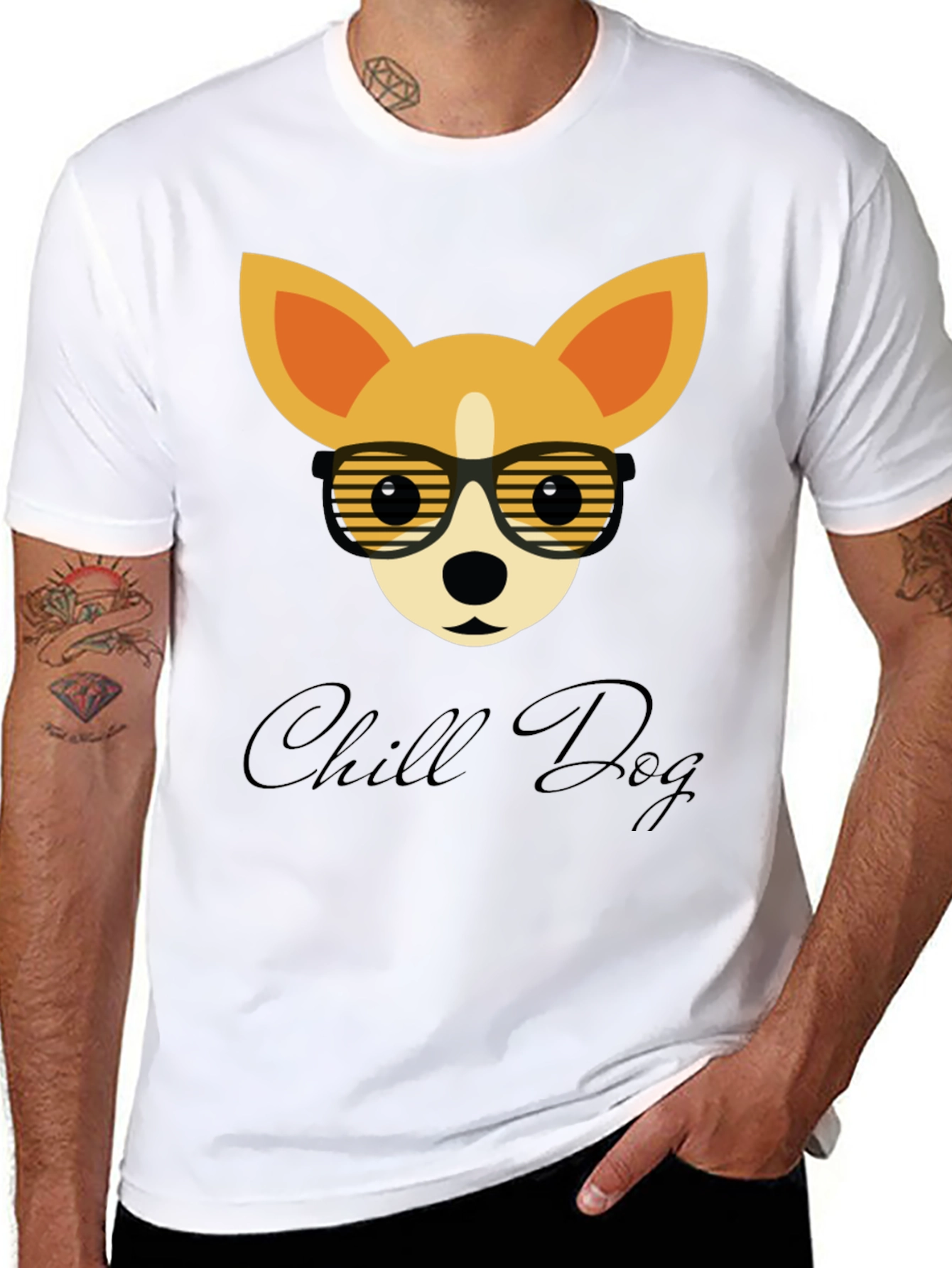 Chill Dog Graphic Tee - Cool Canine Style