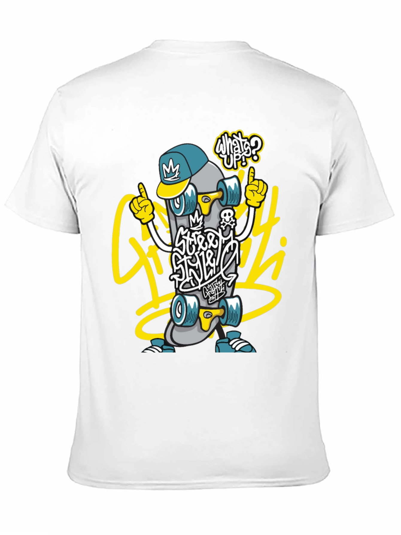 Street Style Skateboard Graphic Tee