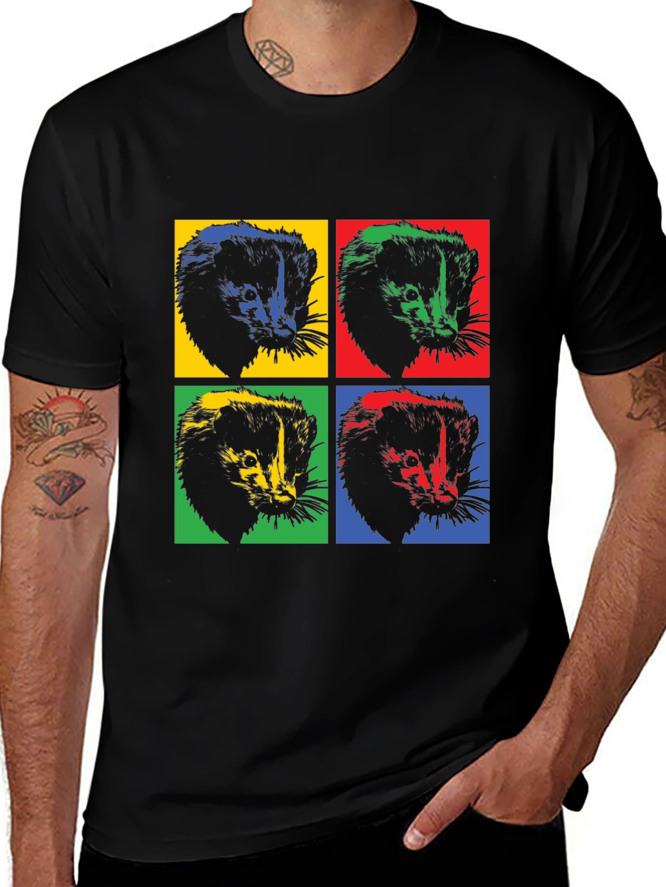 Pop Art Honey Badger T-Shirt - Bold Graphic Tee