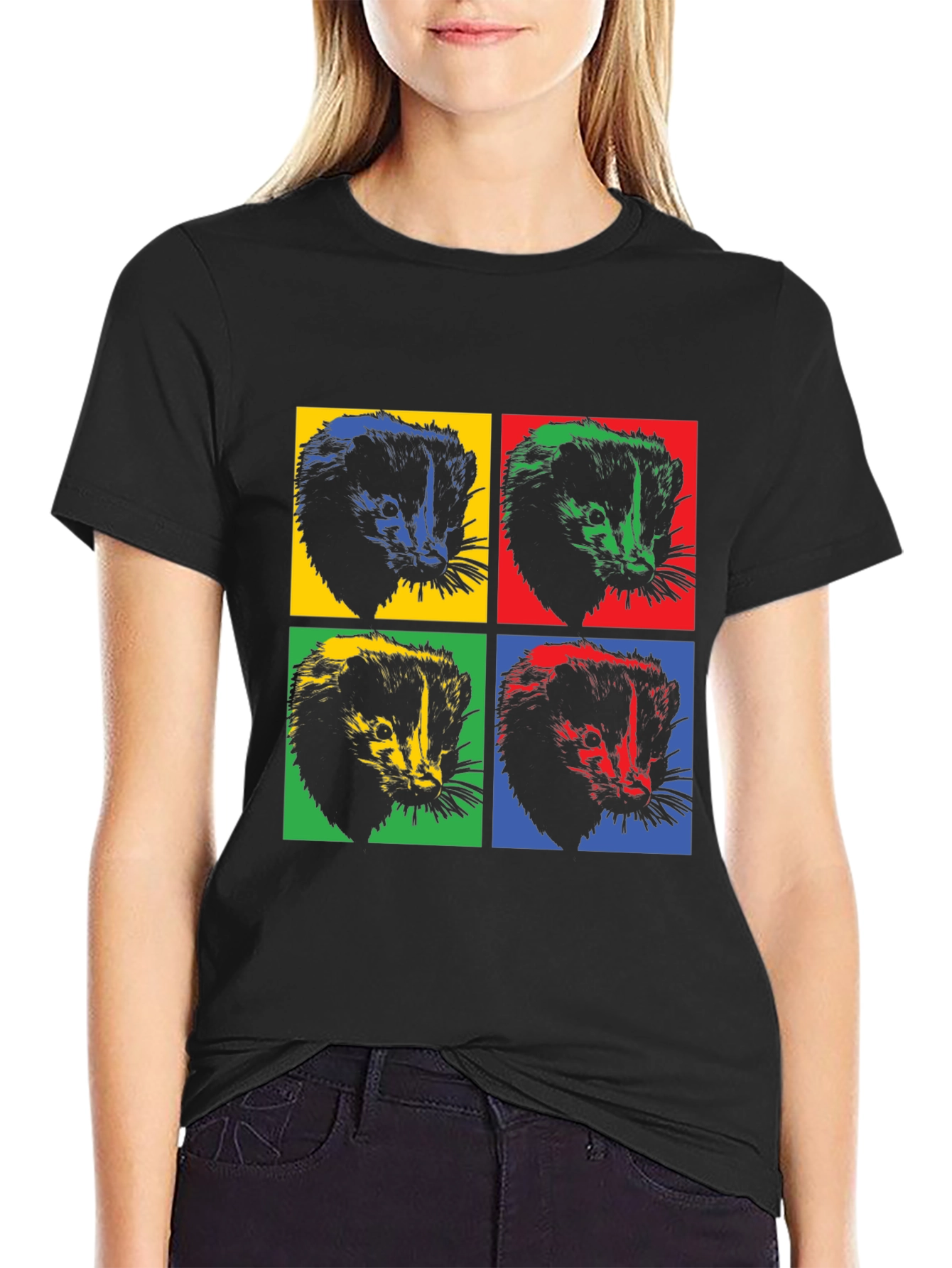 Pop Art Honey Badger T-Shirt - Bold Graphic Tee