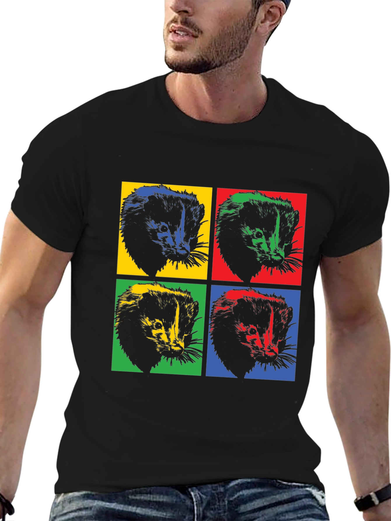 Pop Art Honey Badger T-Shirt - Bold Graphic Tee