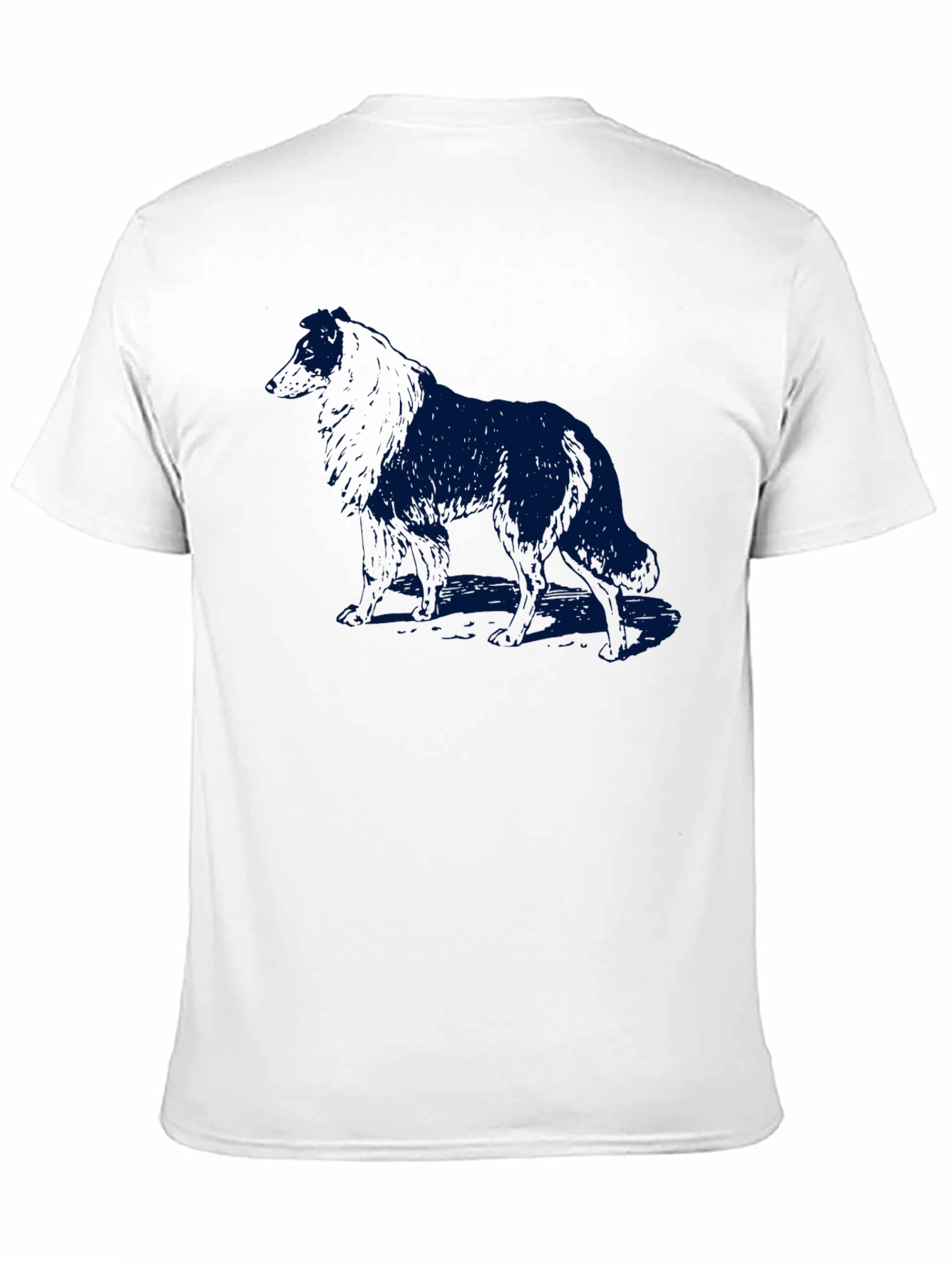 Dog Silhouette Mens Black T-Shirt