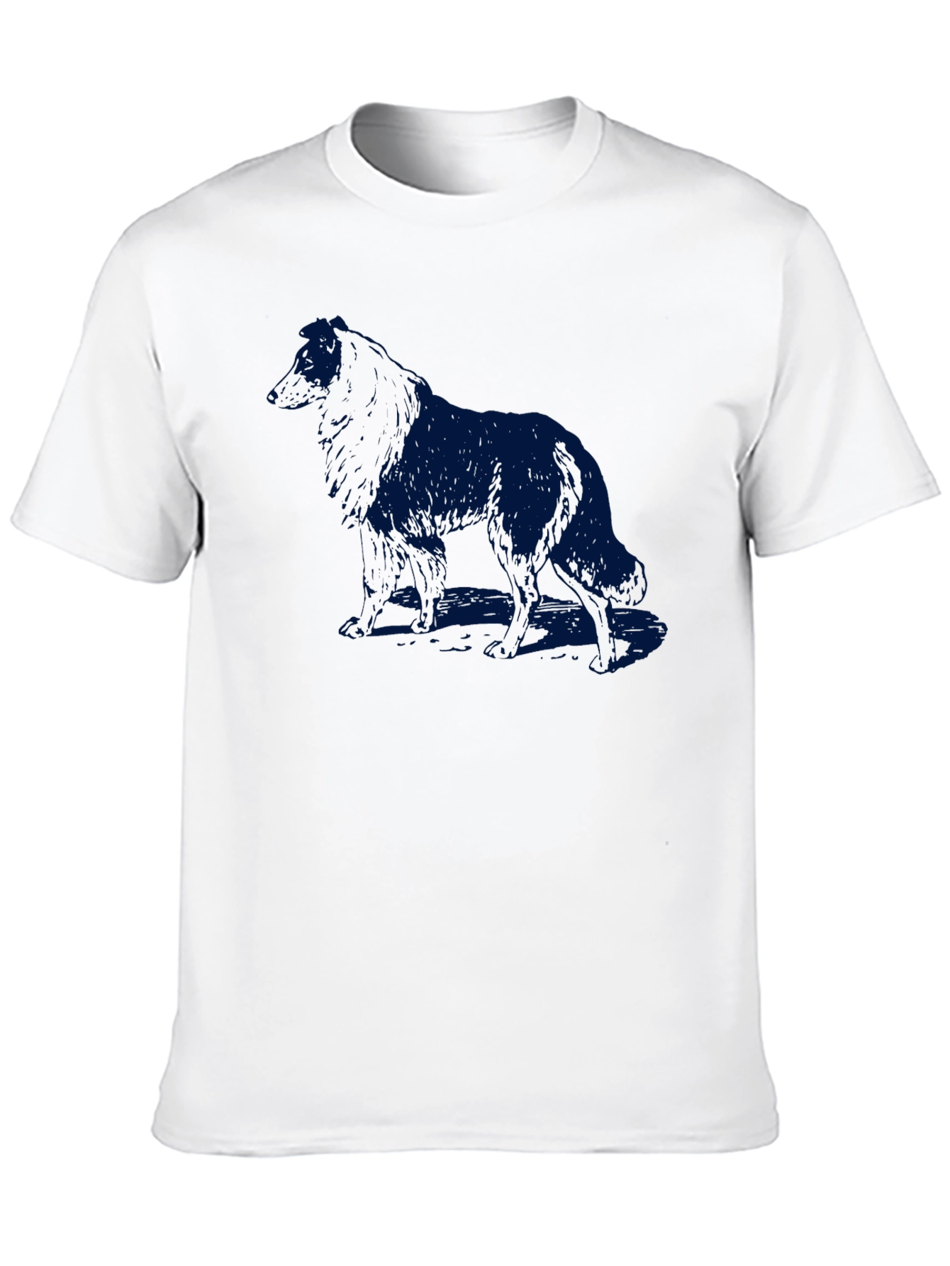 Dog Silhouette Mens Black T-Shirt